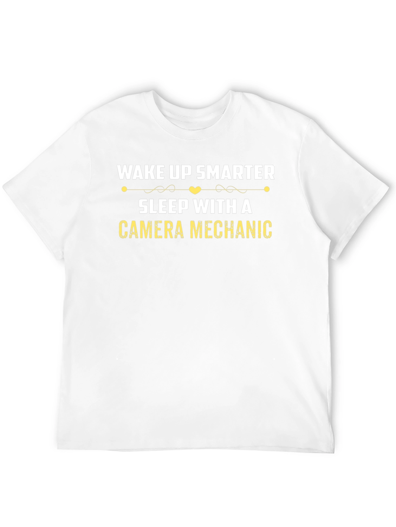 Wake Up Smarter Camera Mechanic Black T-Shirt