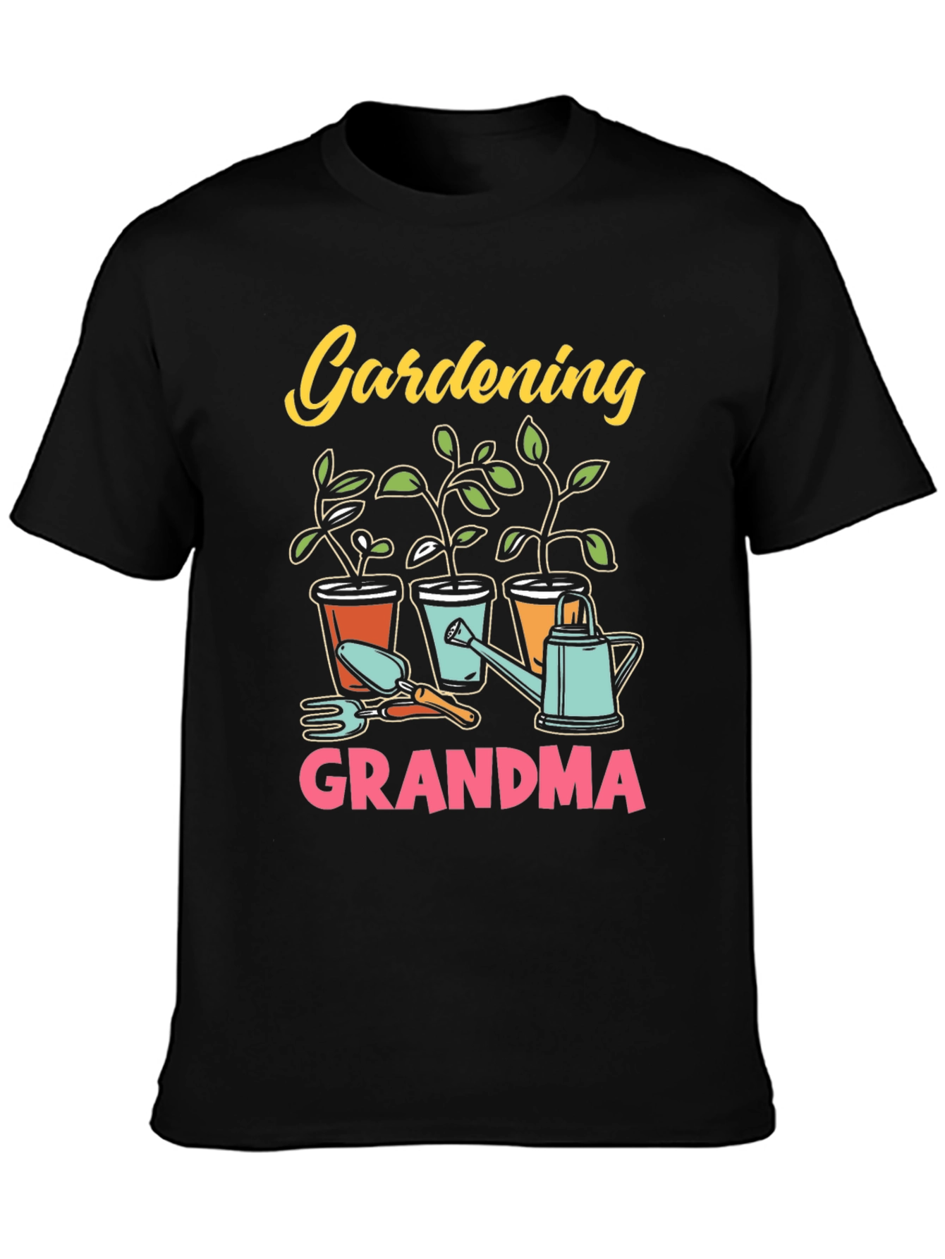 Gardening Grandma T-Shirt Black