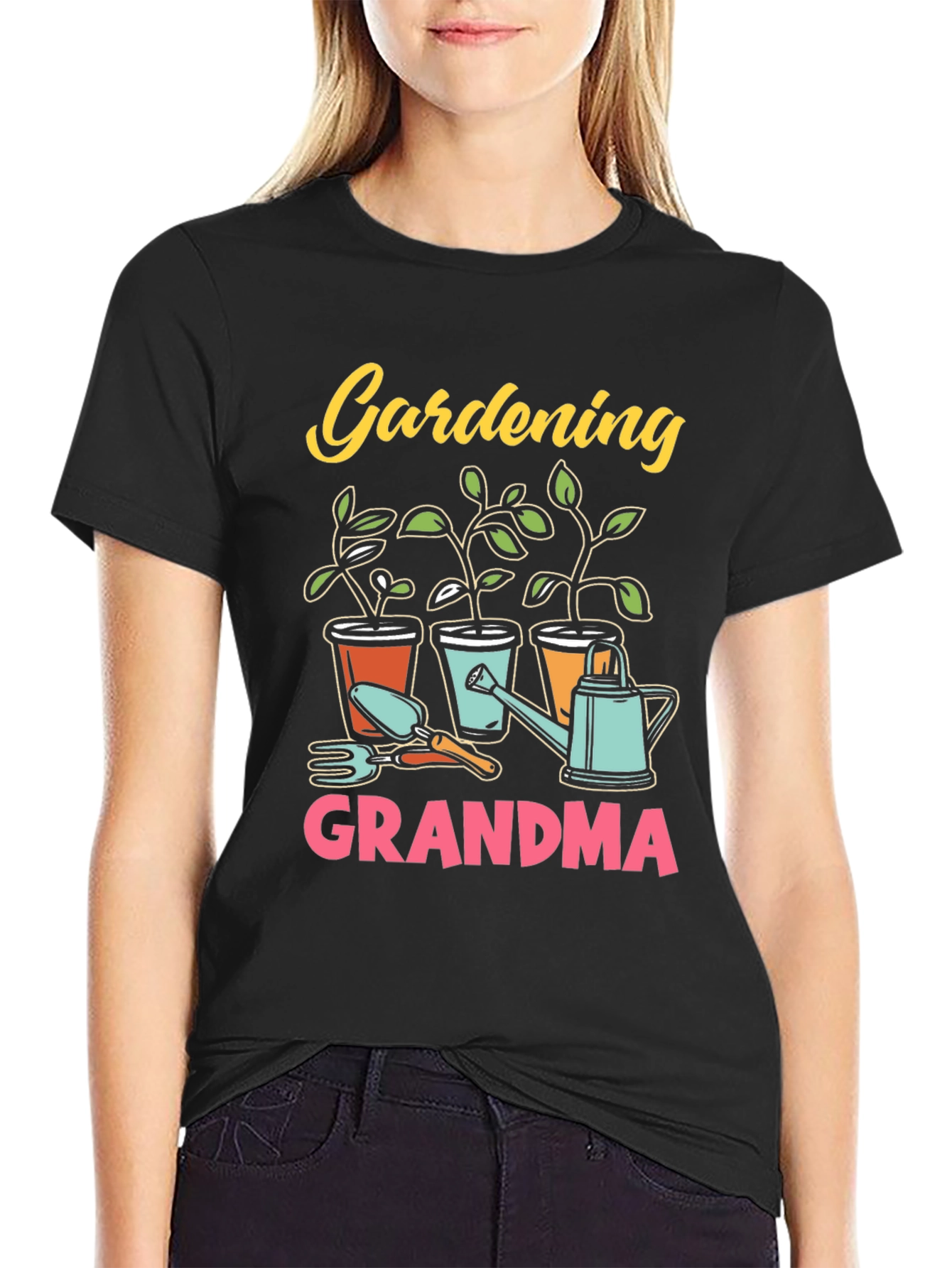 Gardening Grandma T-Shirt Black