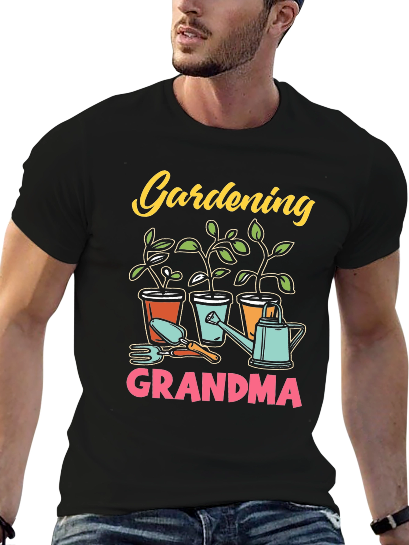 Gardening Grandma T-Shirt Black
