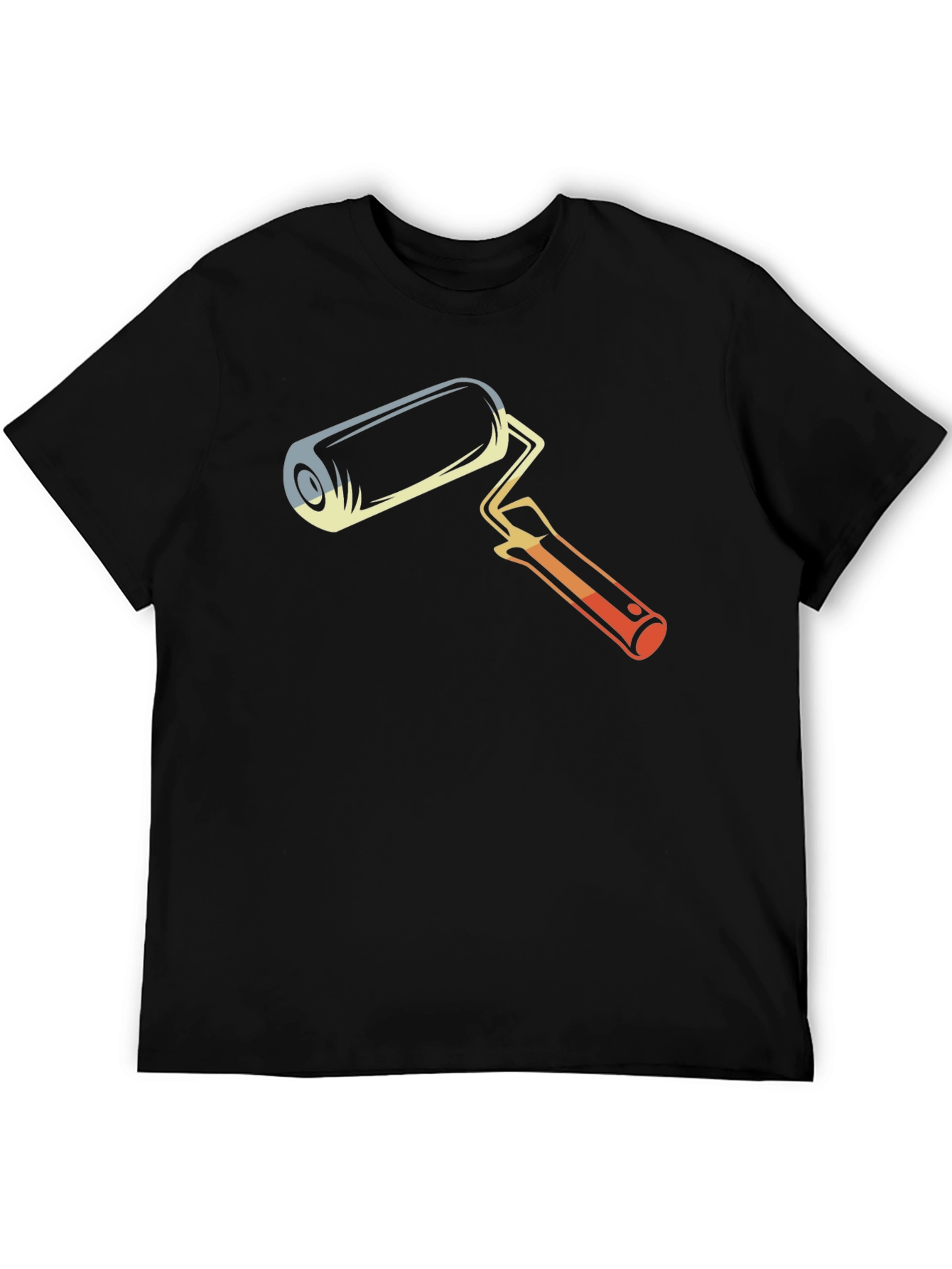Retro Paint Roller Graphic T-Shirt - Artistic Design