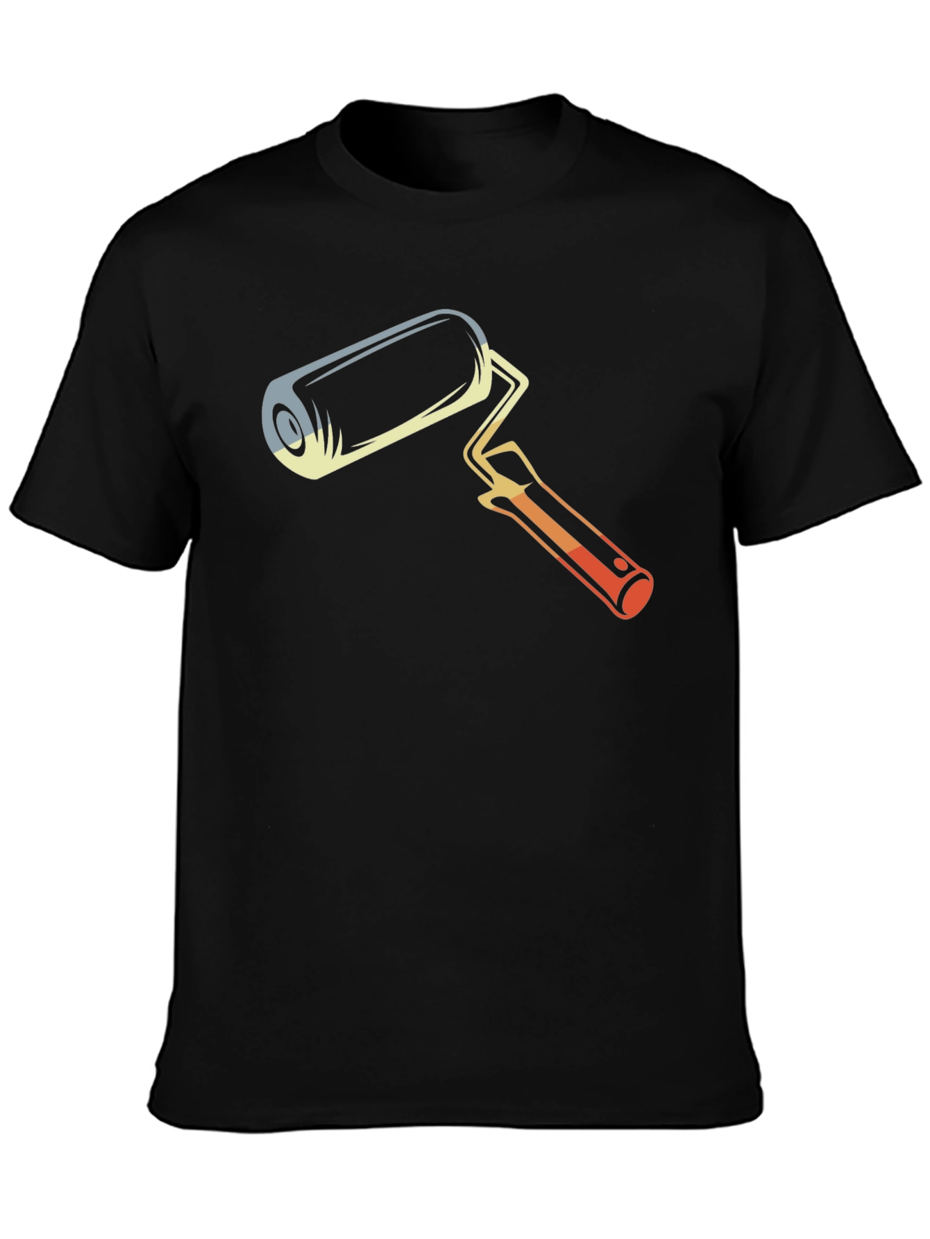 Retro Paint Roller Graphic T-Shirt - Artistic Design