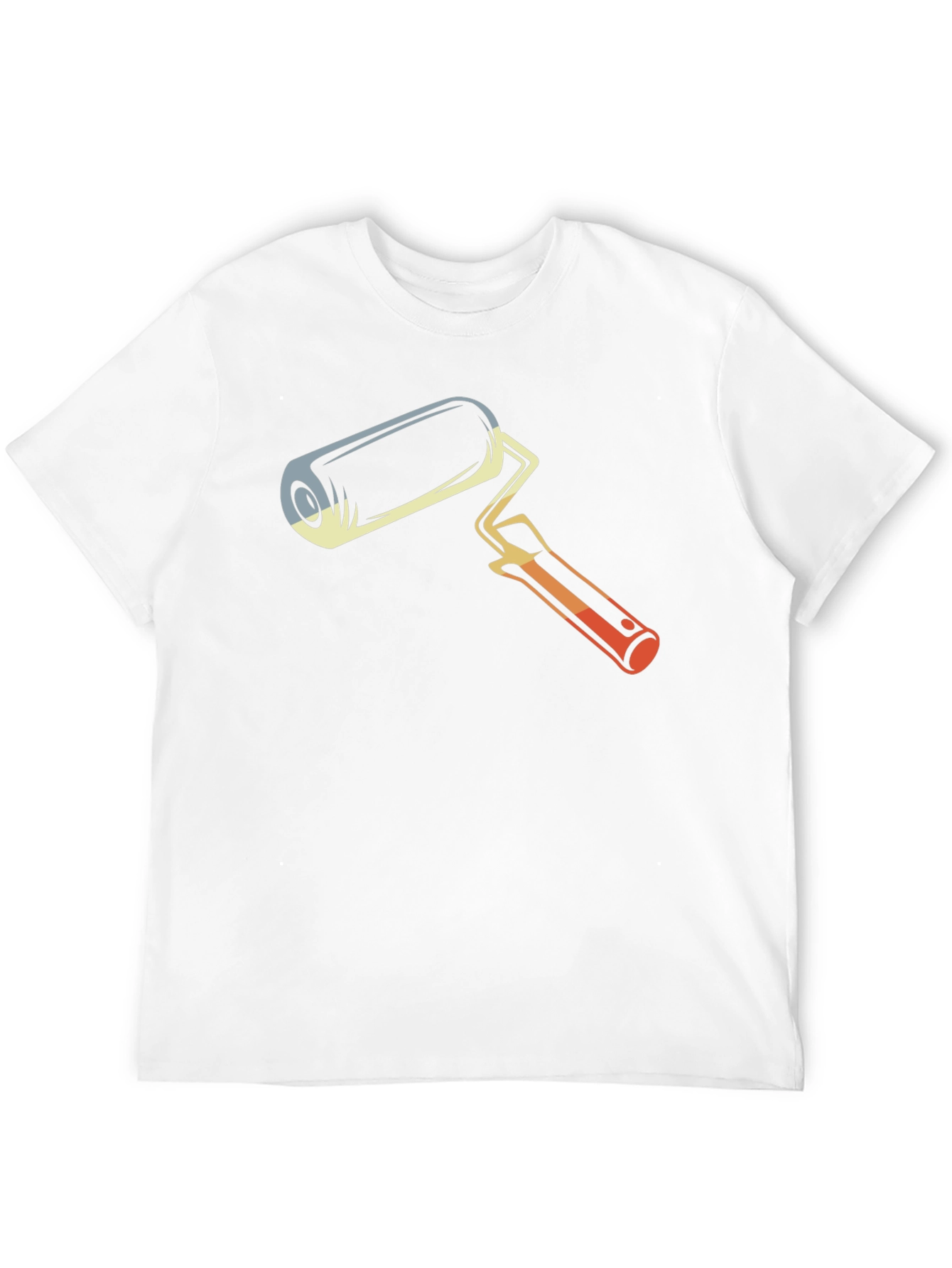 Retro Paint Roller Graphic T-Shirt - Artistic Design
