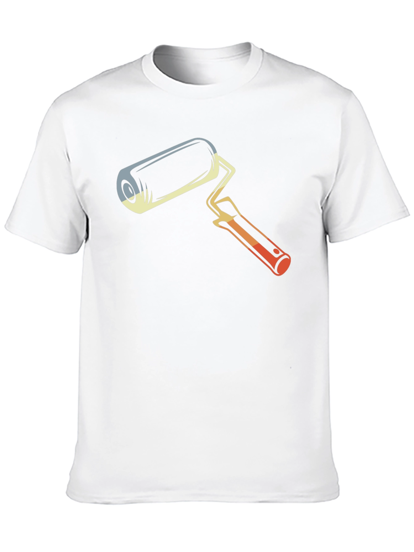 Retro Paint Roller Graphic T-Shirt - Artistic Design