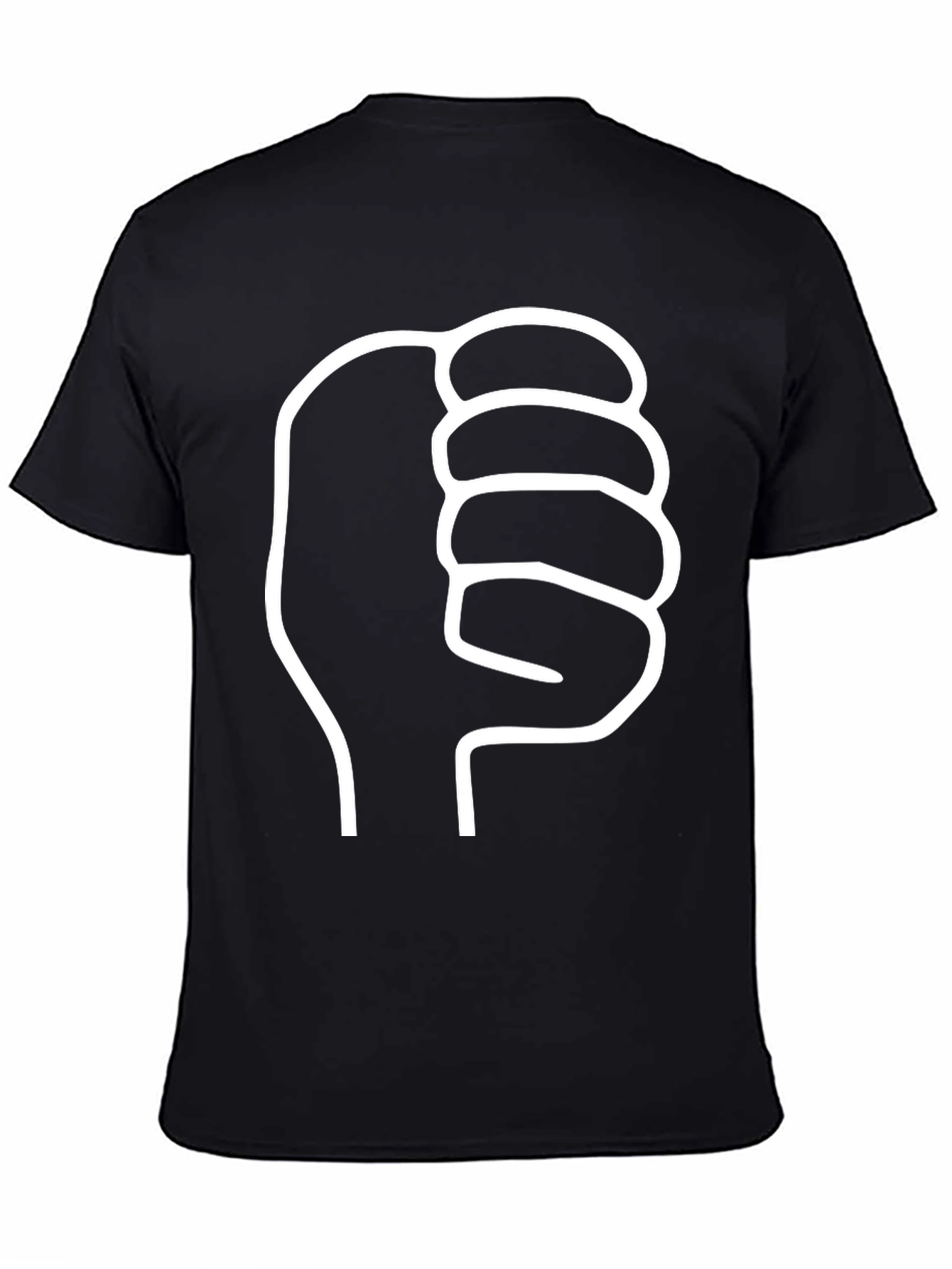 Fist Bump Graphic Tee - Black Cotton Comfort