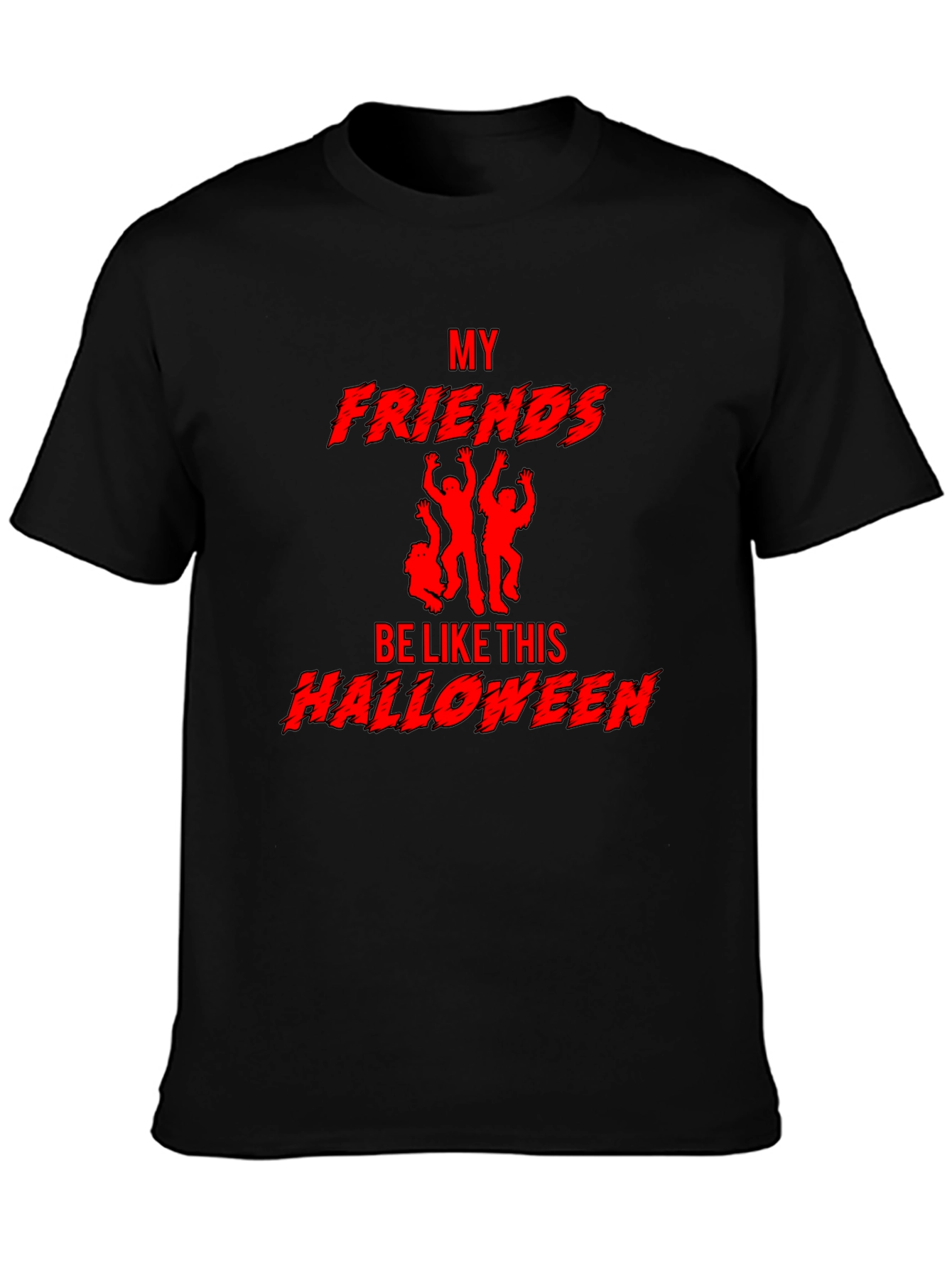 Halloween Friends Graphic Tee - Spooky Party Shirt