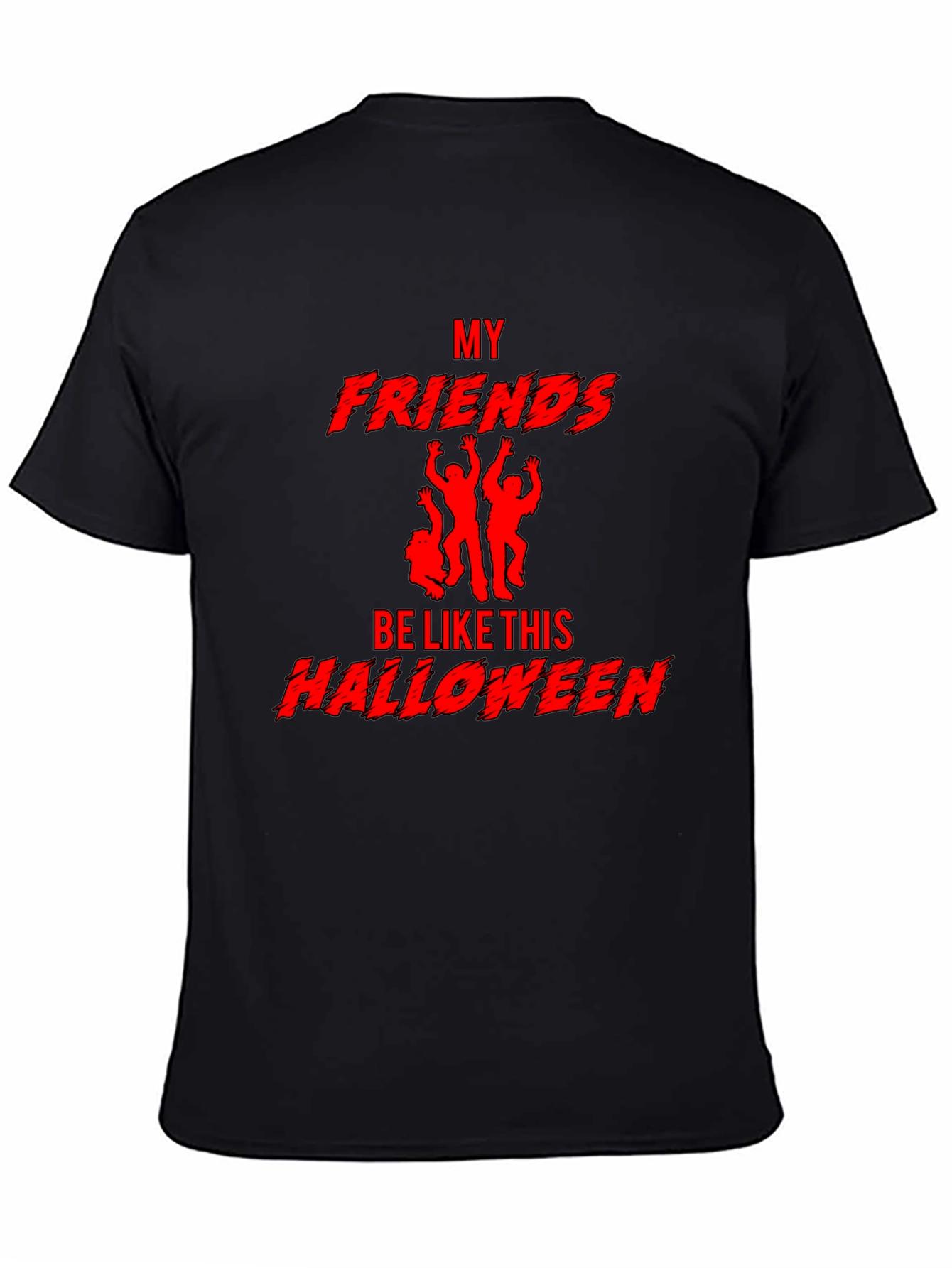 Halloween Friends Graphic Tee - Spooky Party Shirt