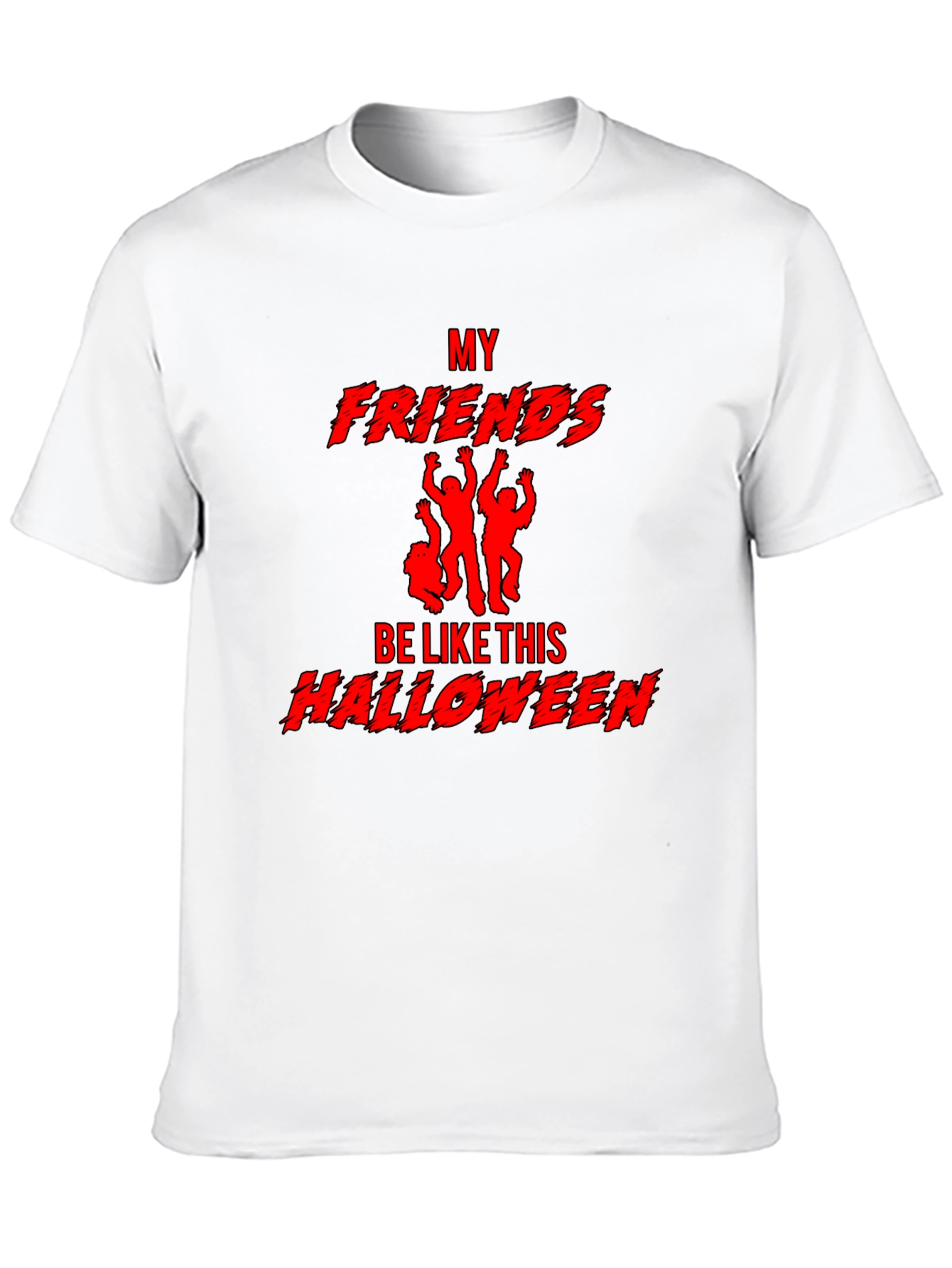 Halloween Friends Graphic Tee - Spooky Party Shirt