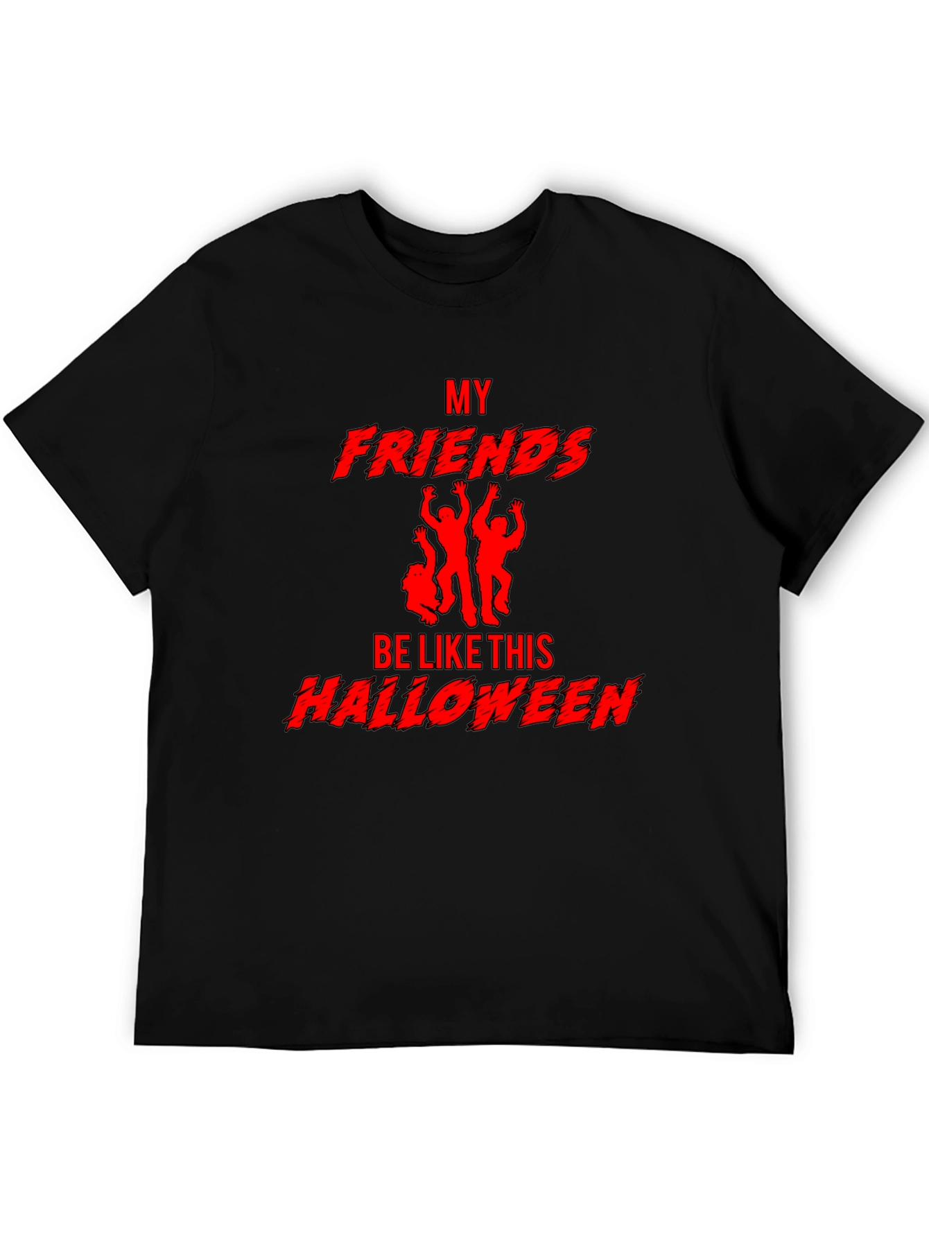 Halloween Friends Graphic Tee - Spooky Party Shirt
