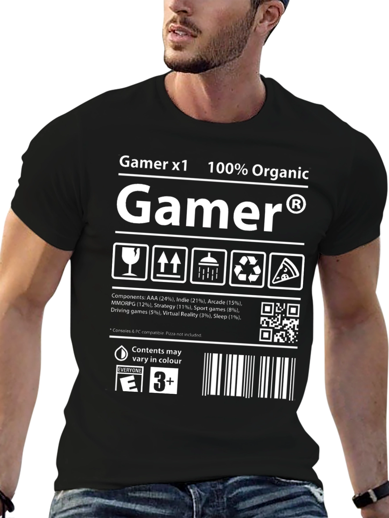 Gamer Organic T-Shirt: AAA Indie Arcade Design