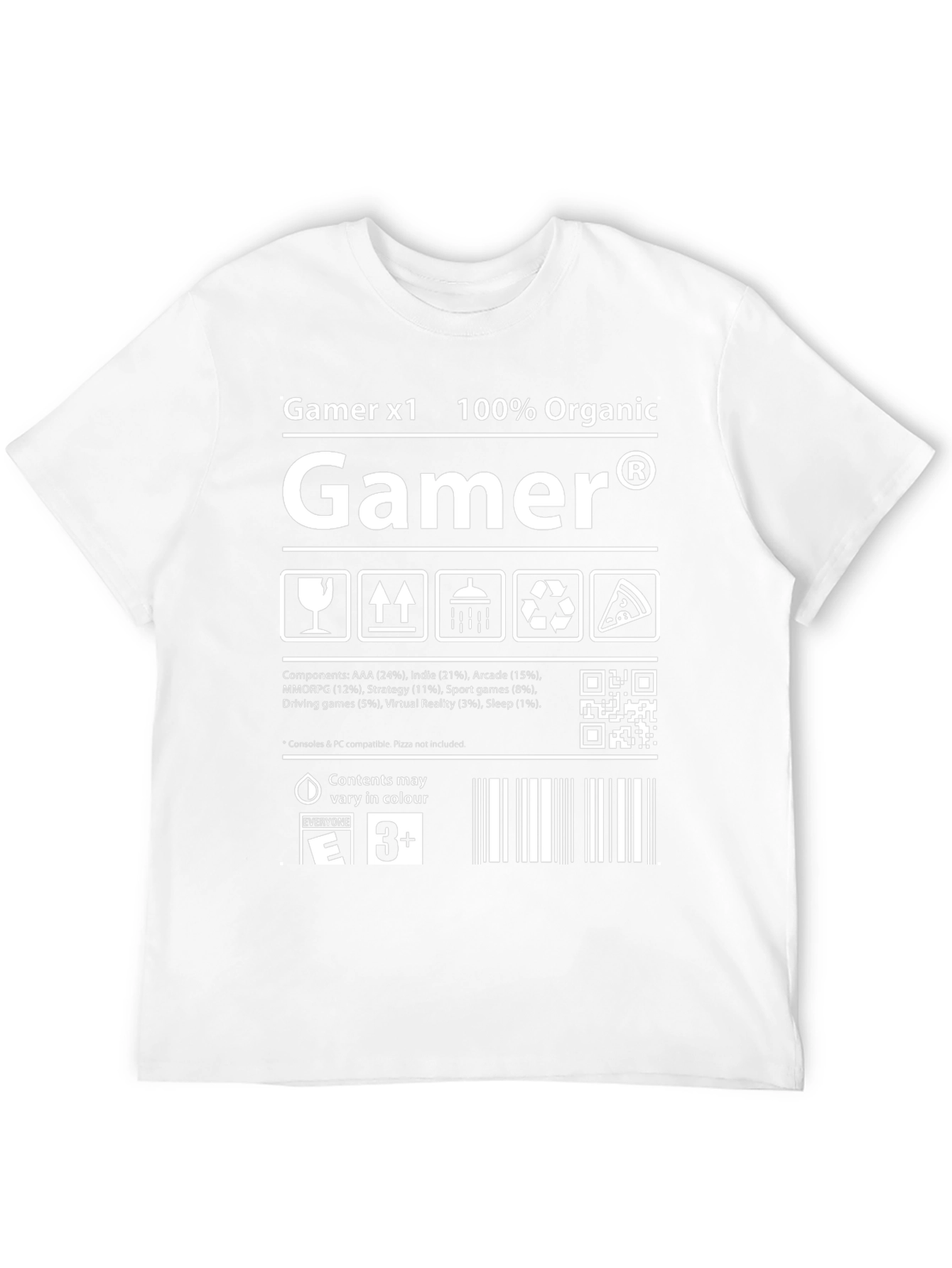 Gamer Organic T-Shirt: AAA Indie Arcade Design