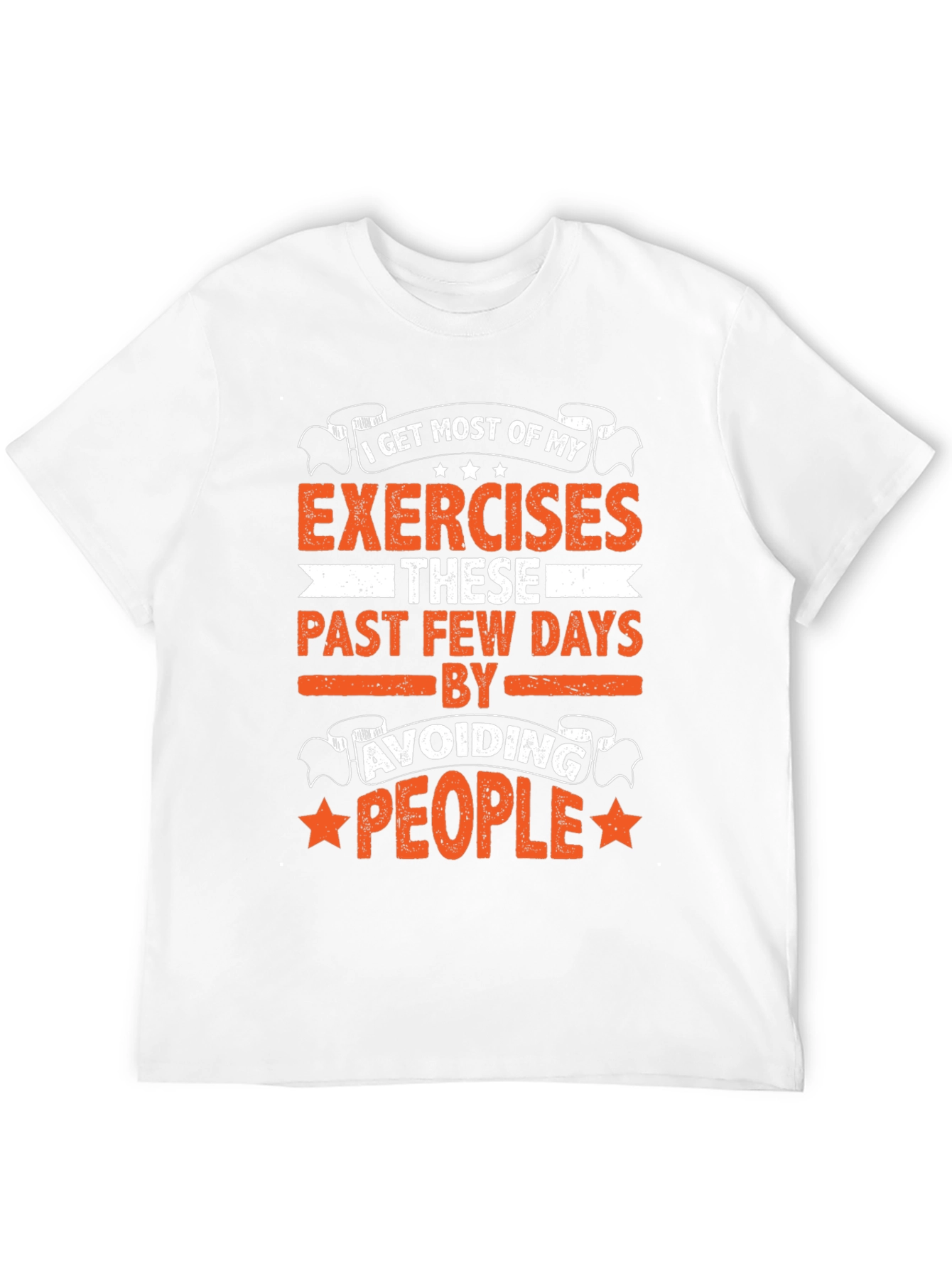 Funny Exercise Avoid People Graphic Tee