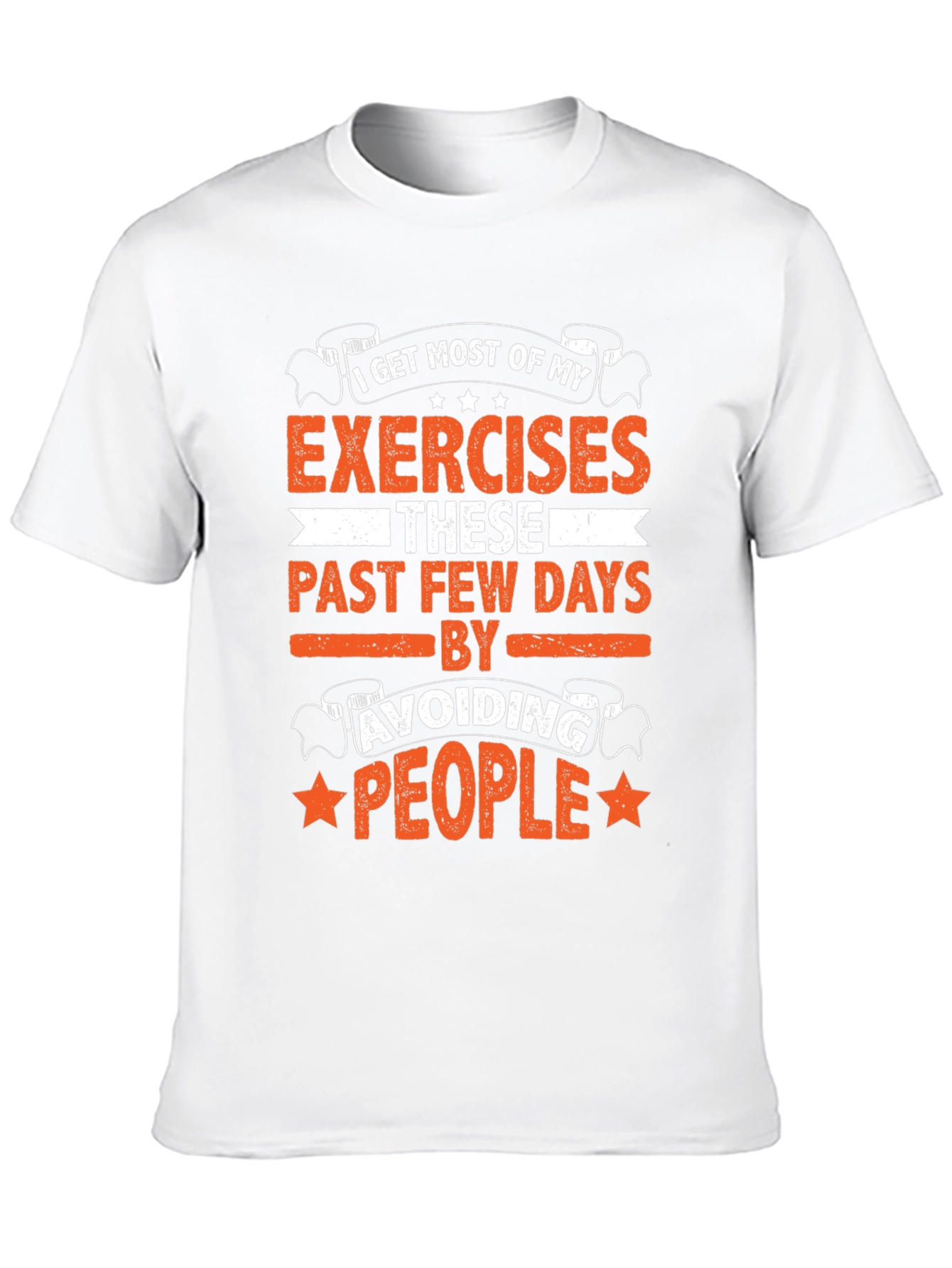 Funny Exercise Avoid People Graphic Tee