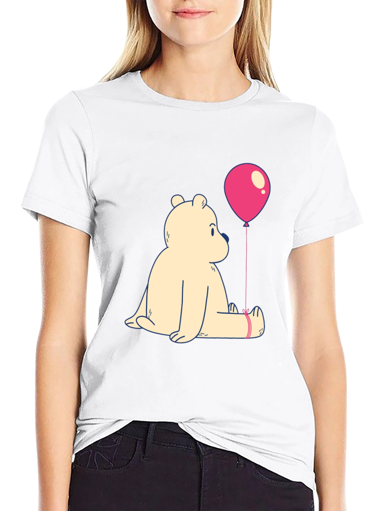 Bear With Balloon Graphic T-Shirt