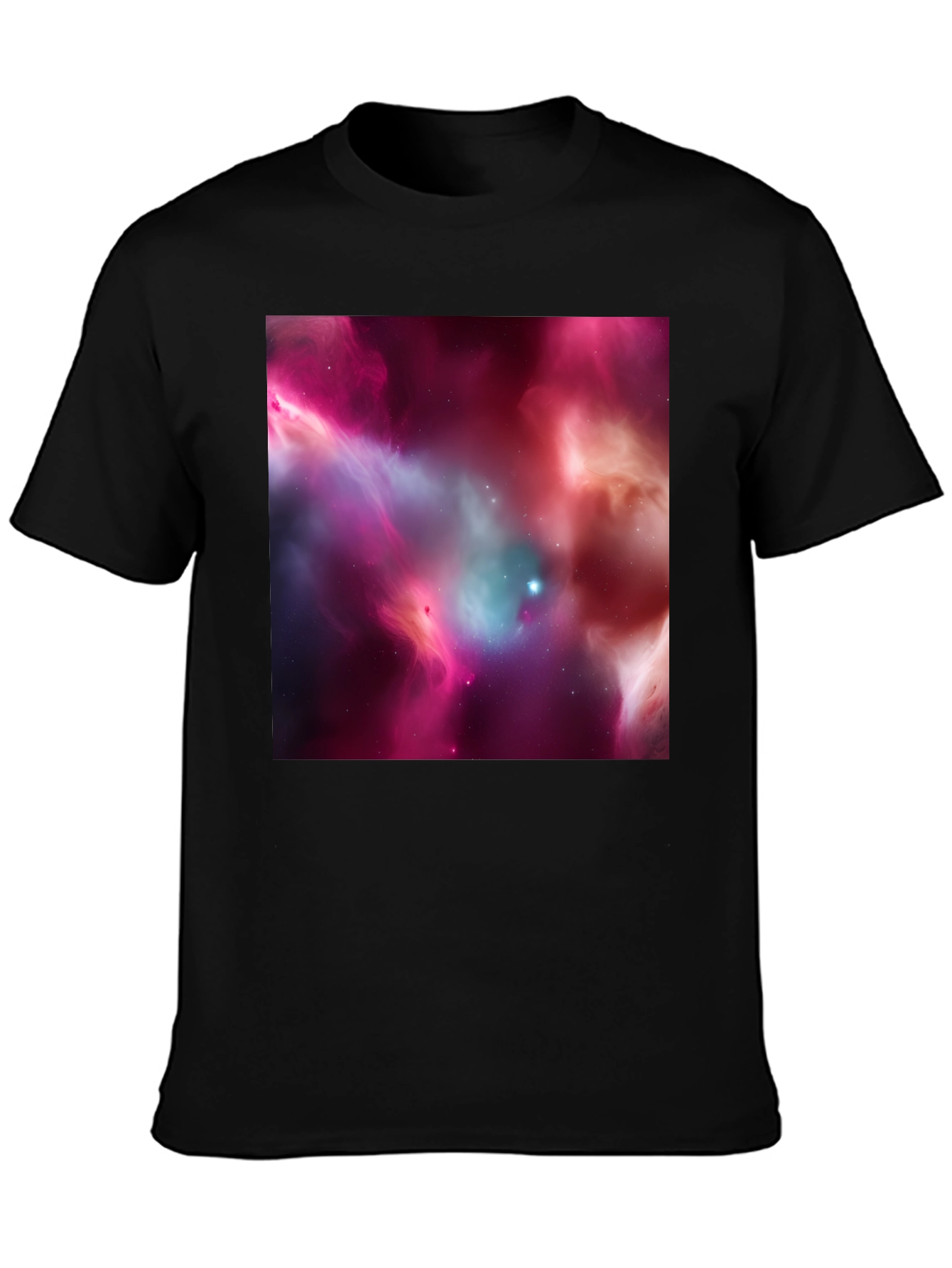 Cosmic Nebula Black T-Shirt