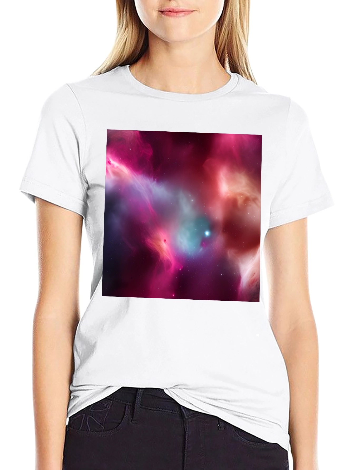 Cosmic Nebula Black T-Shirt