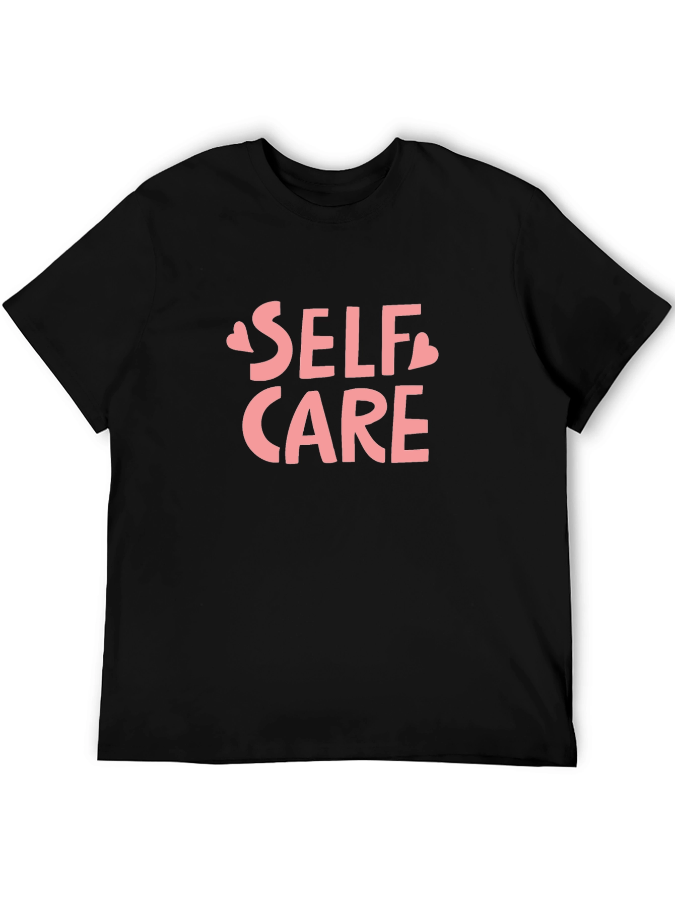 Self Care Heart Graphic Black T-Shirt