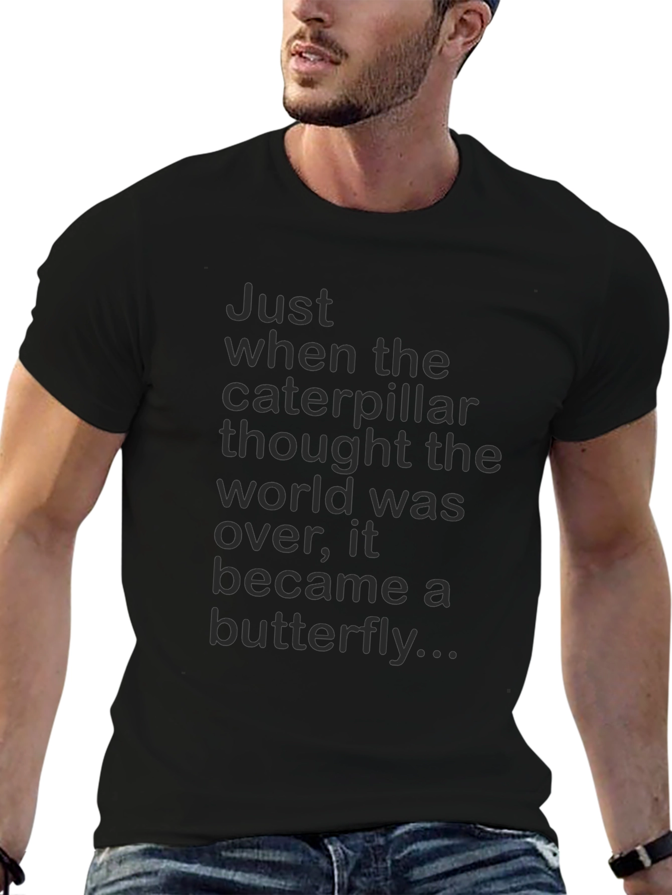 Caterpillar to Butterfly Graphic Tee - Inspirational T-Shirt