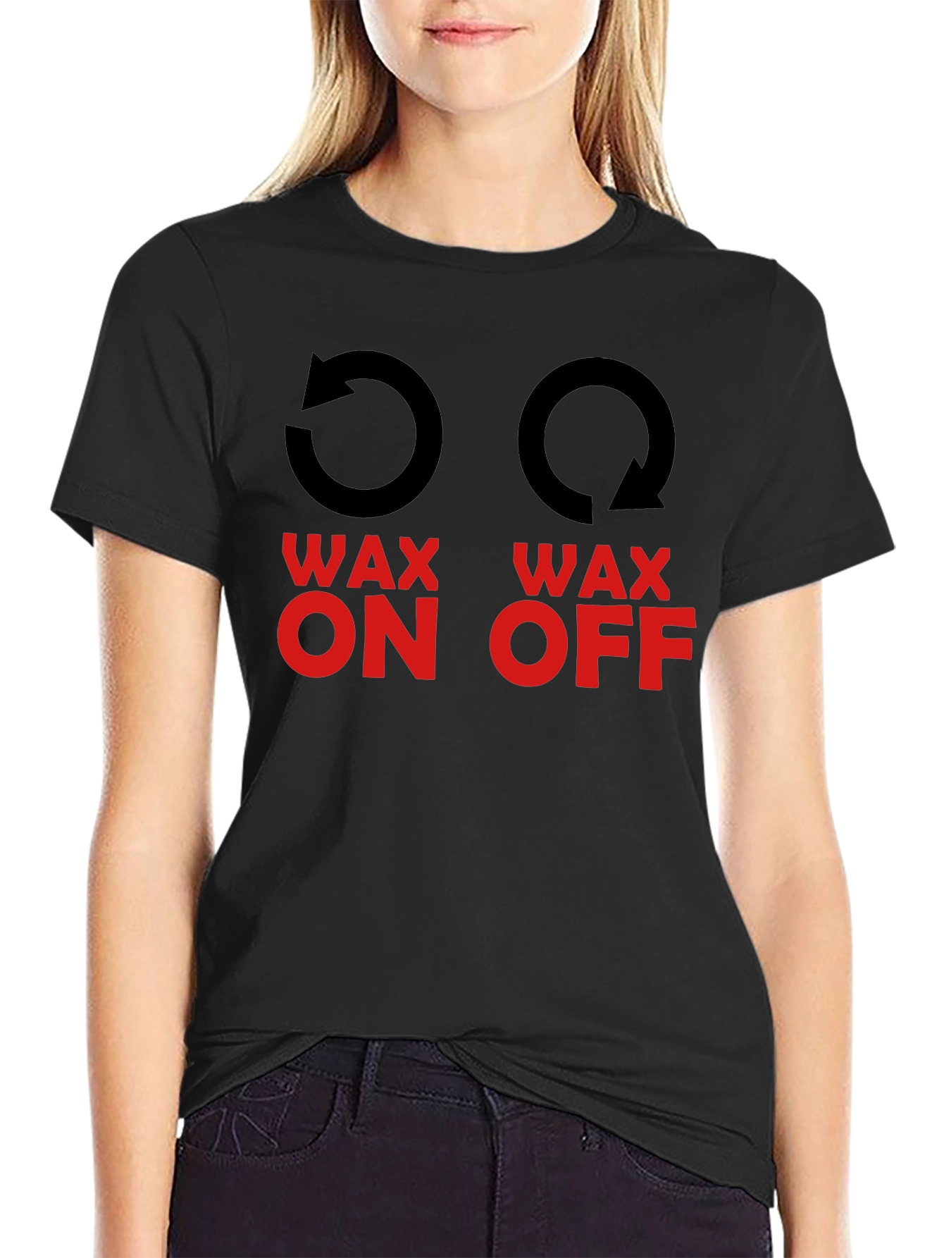 Wax On Wax Off Graphic Tee - Black