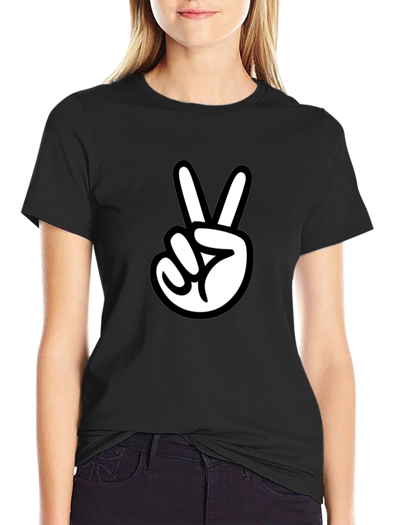 Peace Sign Graphic Tee - Stylish Casual Wear