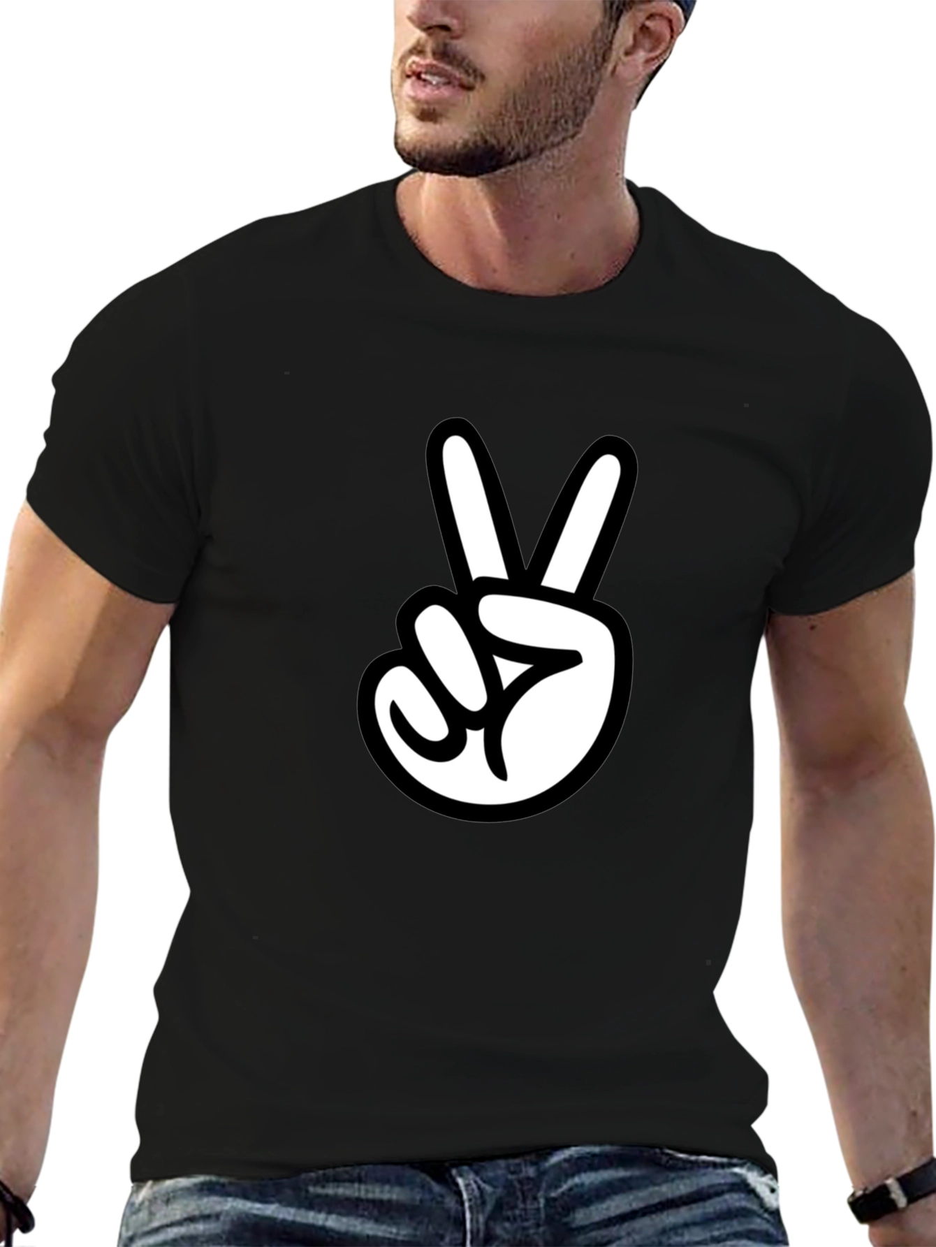 Peace Sign Graphic Tee - Stylish Casual Wear