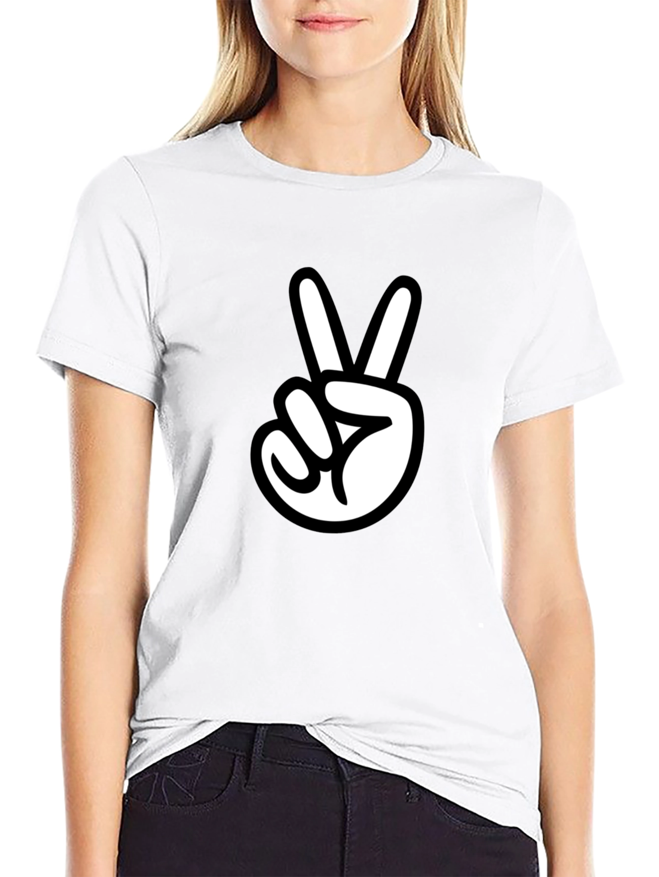 Peace Sign Graphic Tee - Stylish Casual Wear