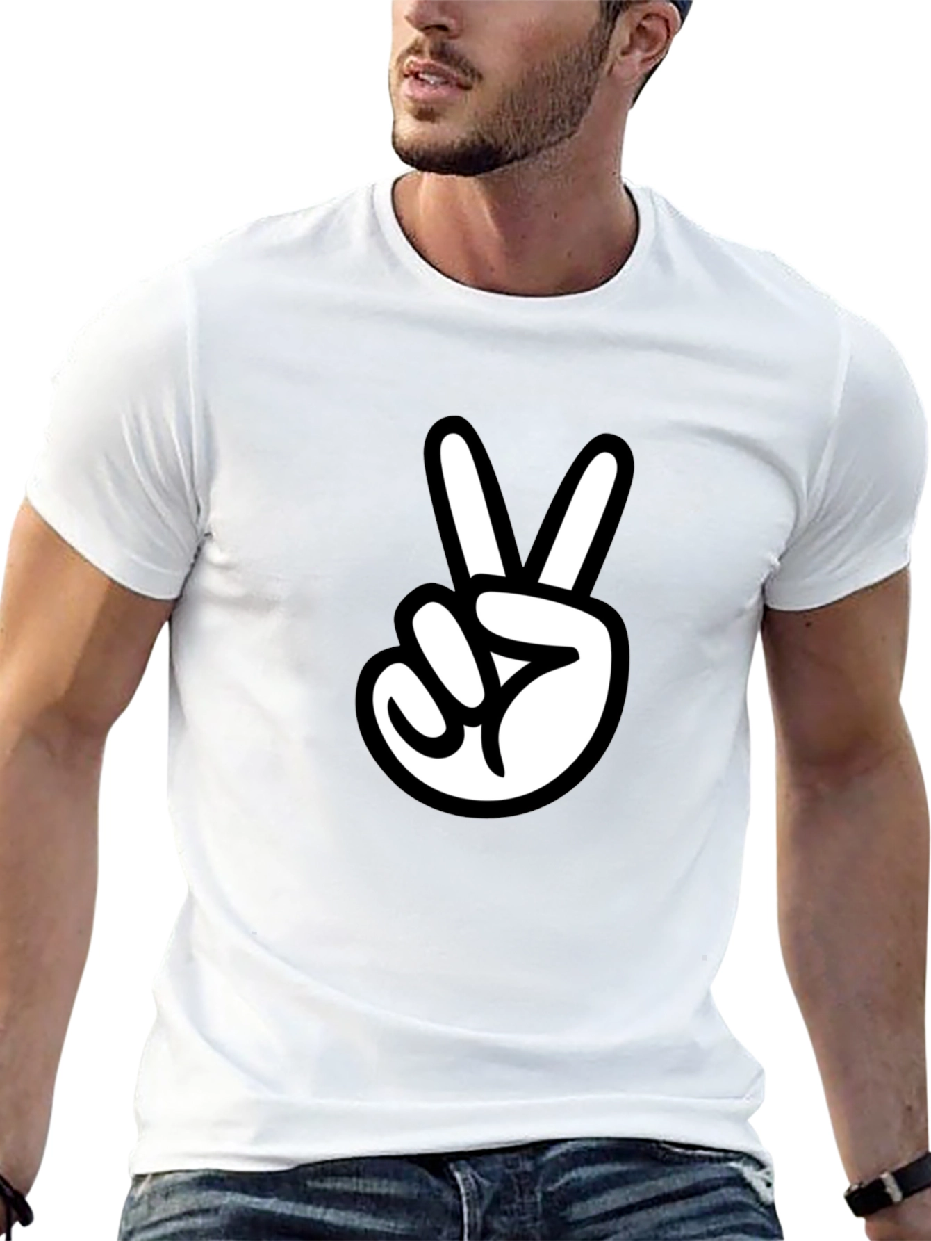 Peace Sign Graphic Tee - Stylish Casual Wear