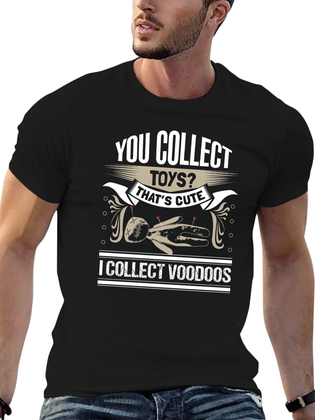 You Collect Toys? Voodoo Doll Graphic T-Shirt