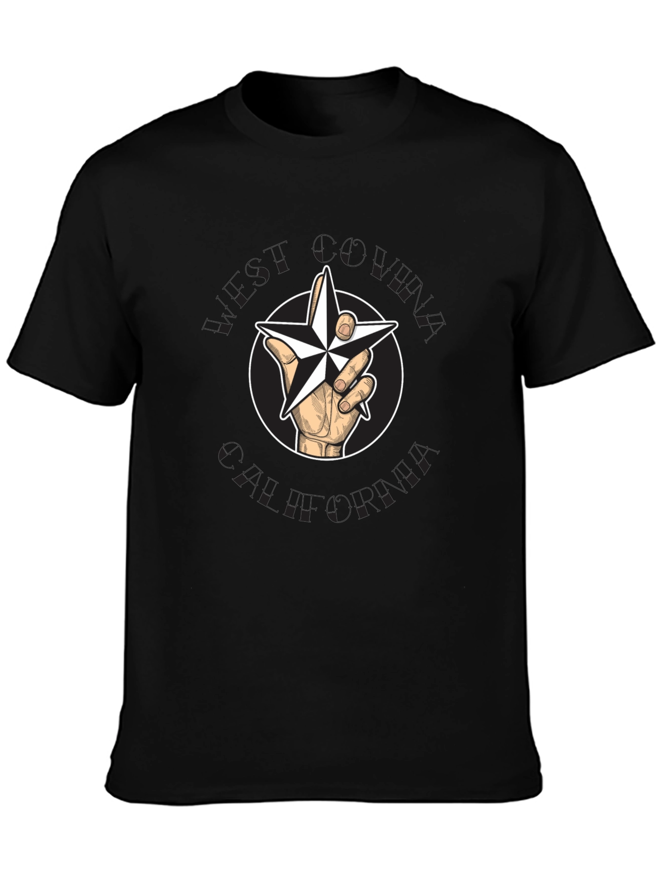 Star Hand Black T-Shirt - Unique Graphic Tee