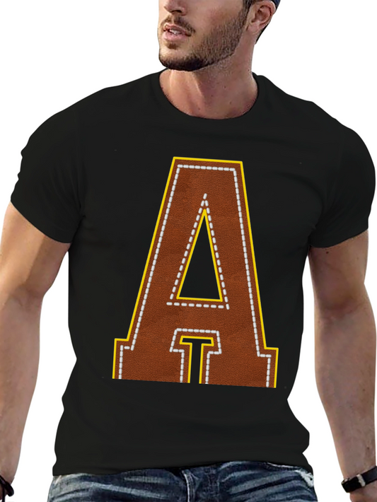 Football Leather Letter A T-Shirt