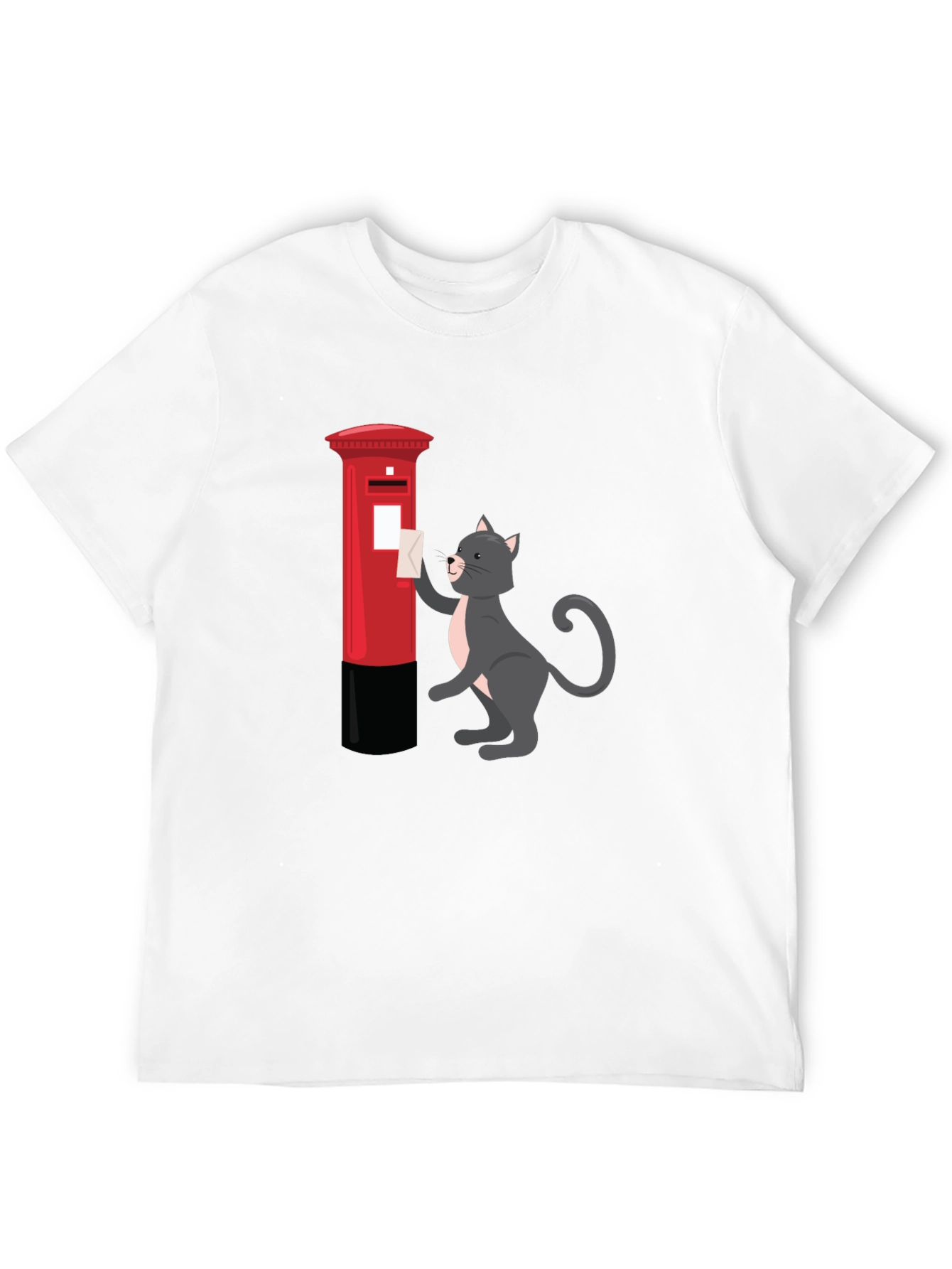 Cat Posting Letter Graphic Tee