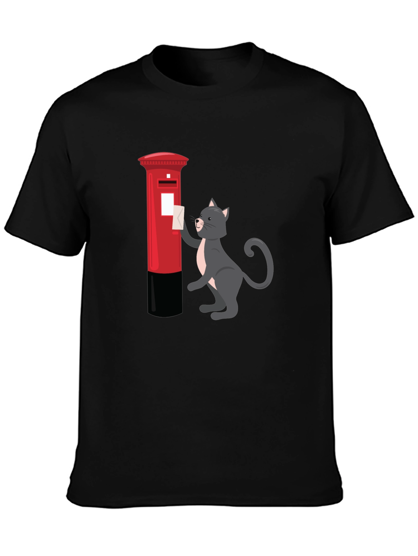 Cat Posting Letter Graphic Tee