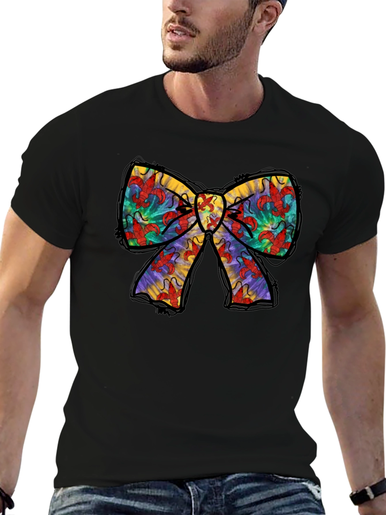Crawfish Bow Tie Graphic T-Shirt