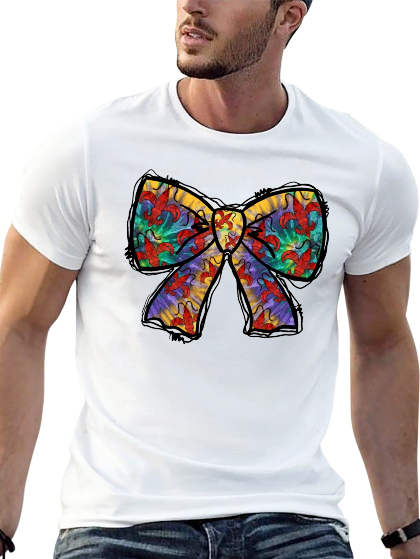 Crawfish Bow Tie Graphic T-Shirt
