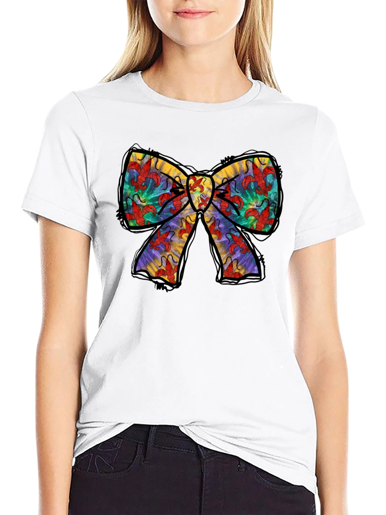 Crawfish Bow Tie Graphic T-Shirt