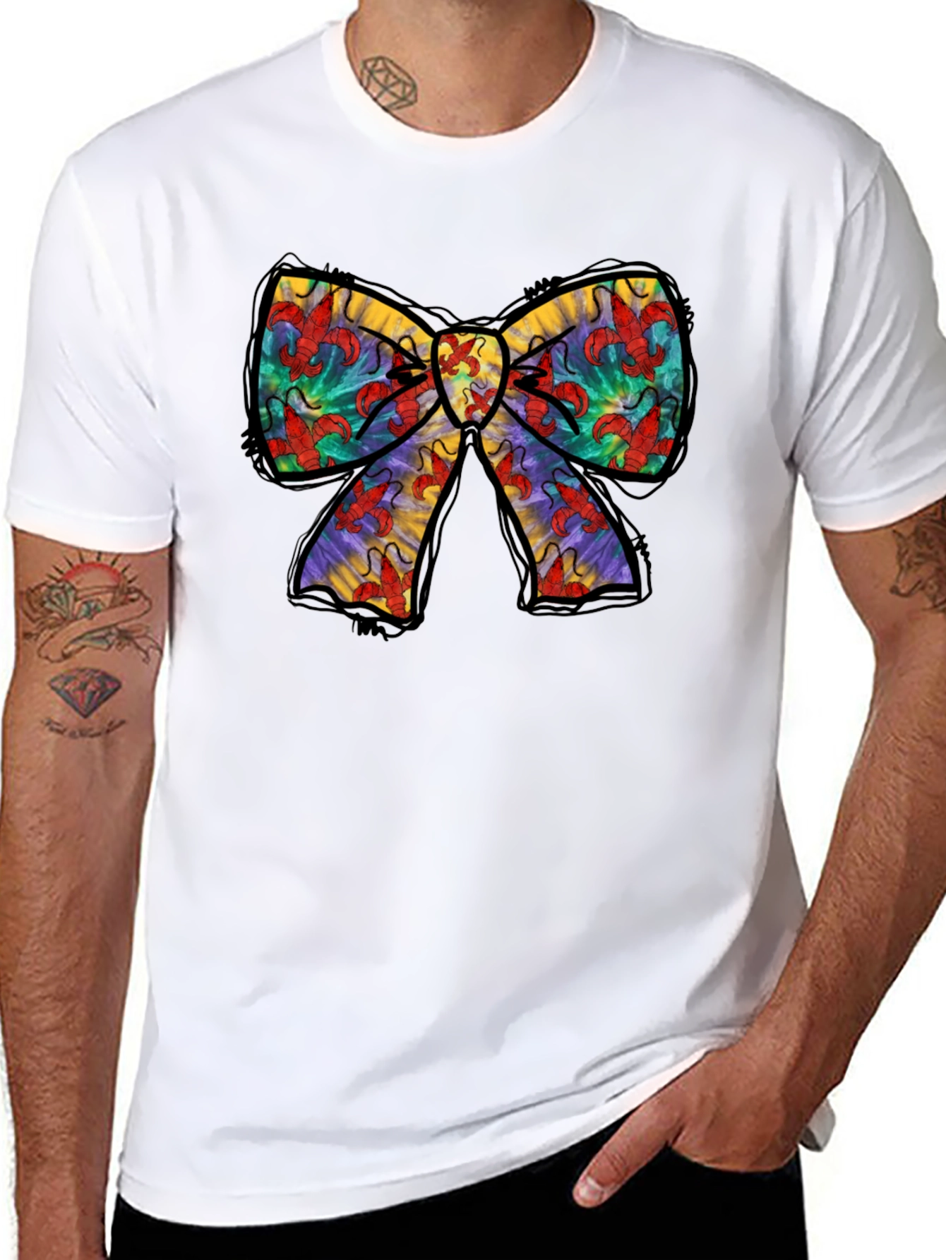 Crawfish Bow Tie Graphic T-Shirt