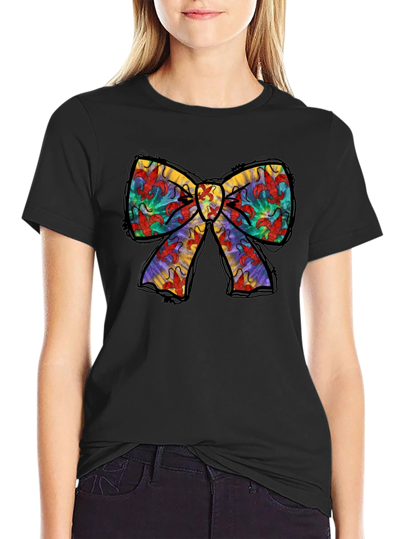 Crawfish Bow Tie Graphic T-Shirt