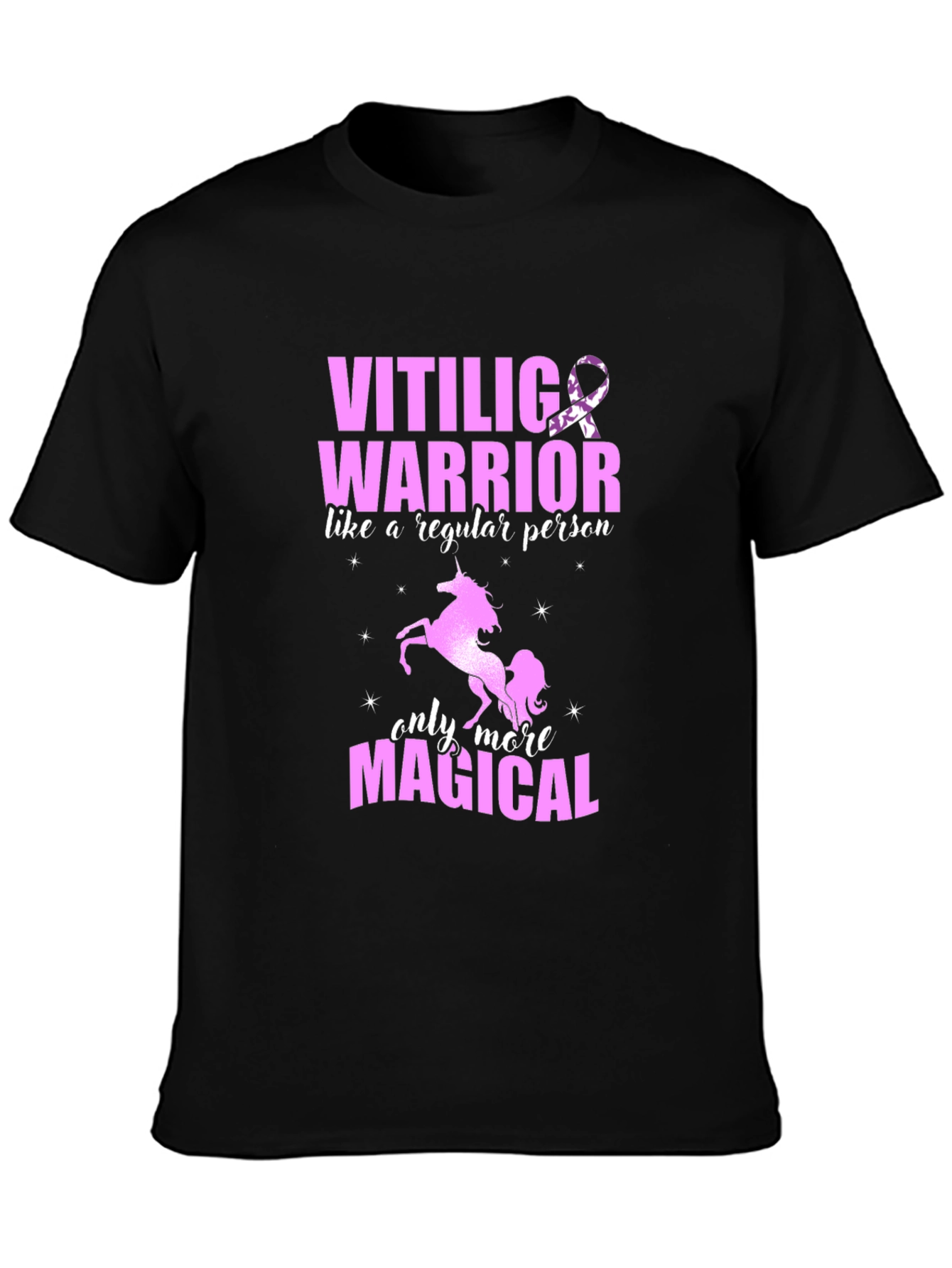 Vitiligo Warrior Unicorn Graphic T-Shirt