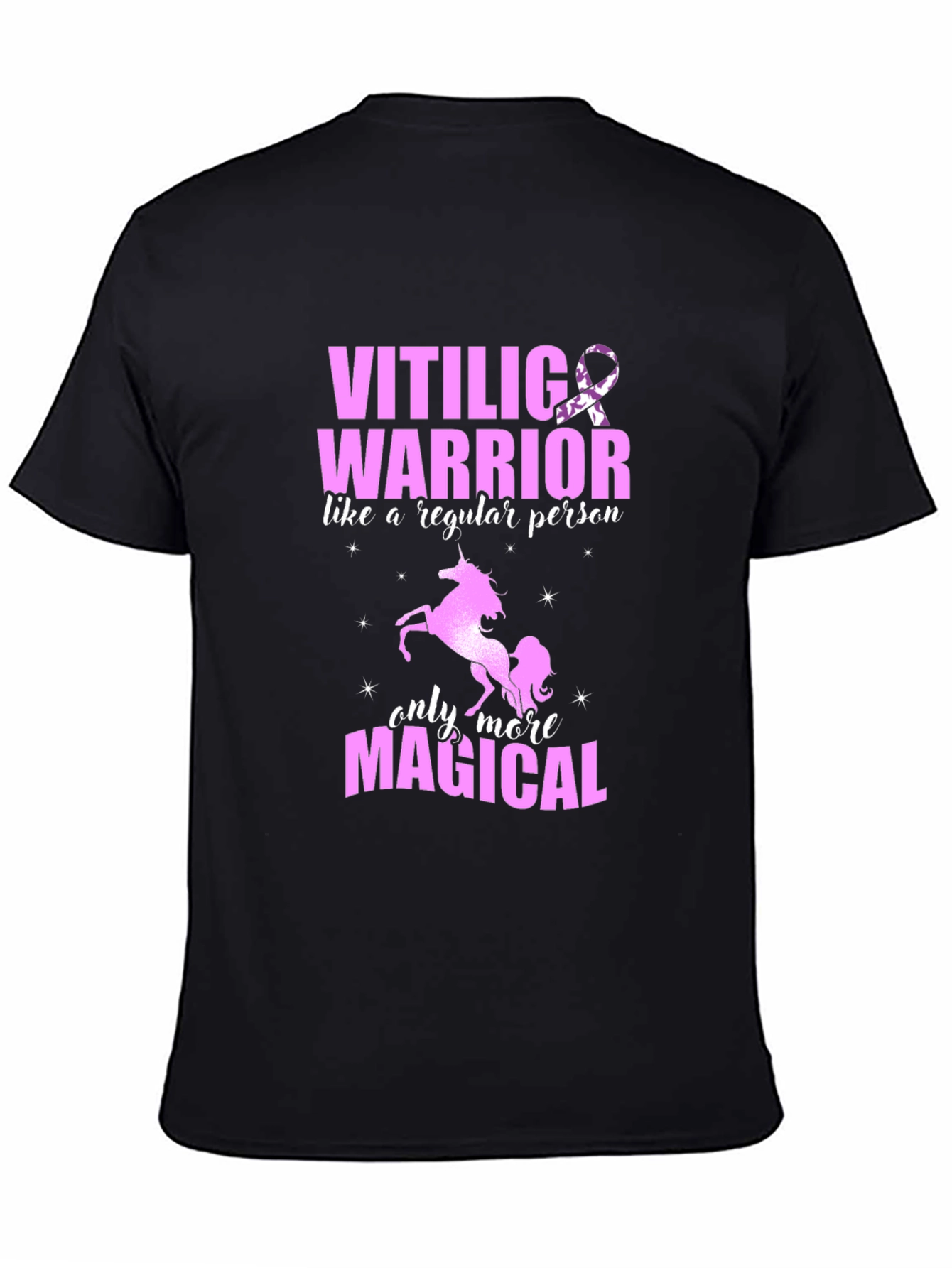 Vitiligo Warrior Unicorn Graphic T-Shirt