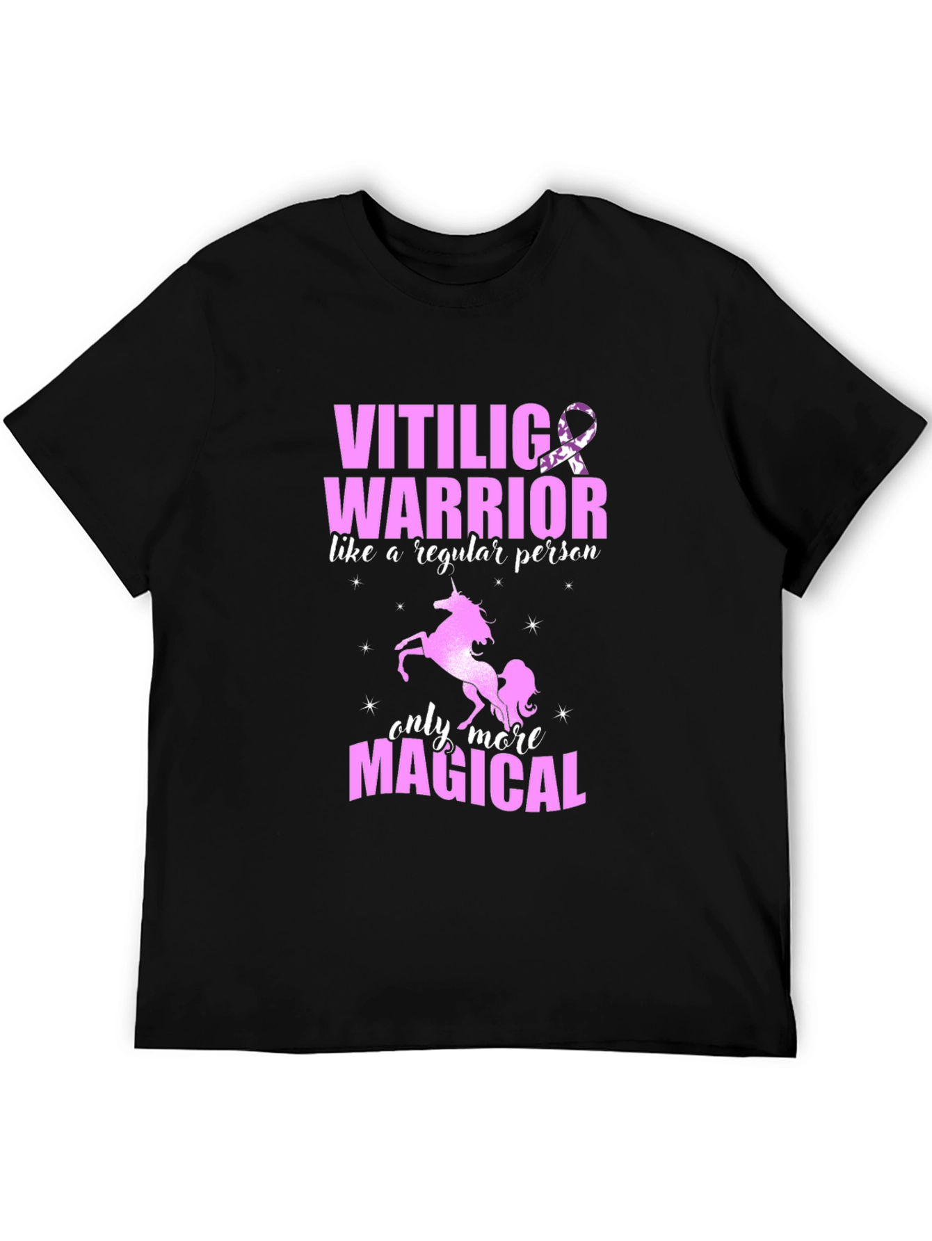 Vitiligo Warrior Unicorn Graphic T-Shirt