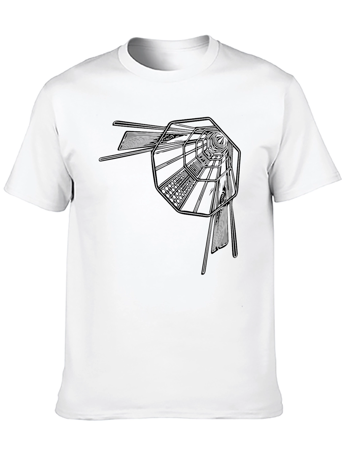 Retro Sci-Fi Tunnel Black Graphic Tee