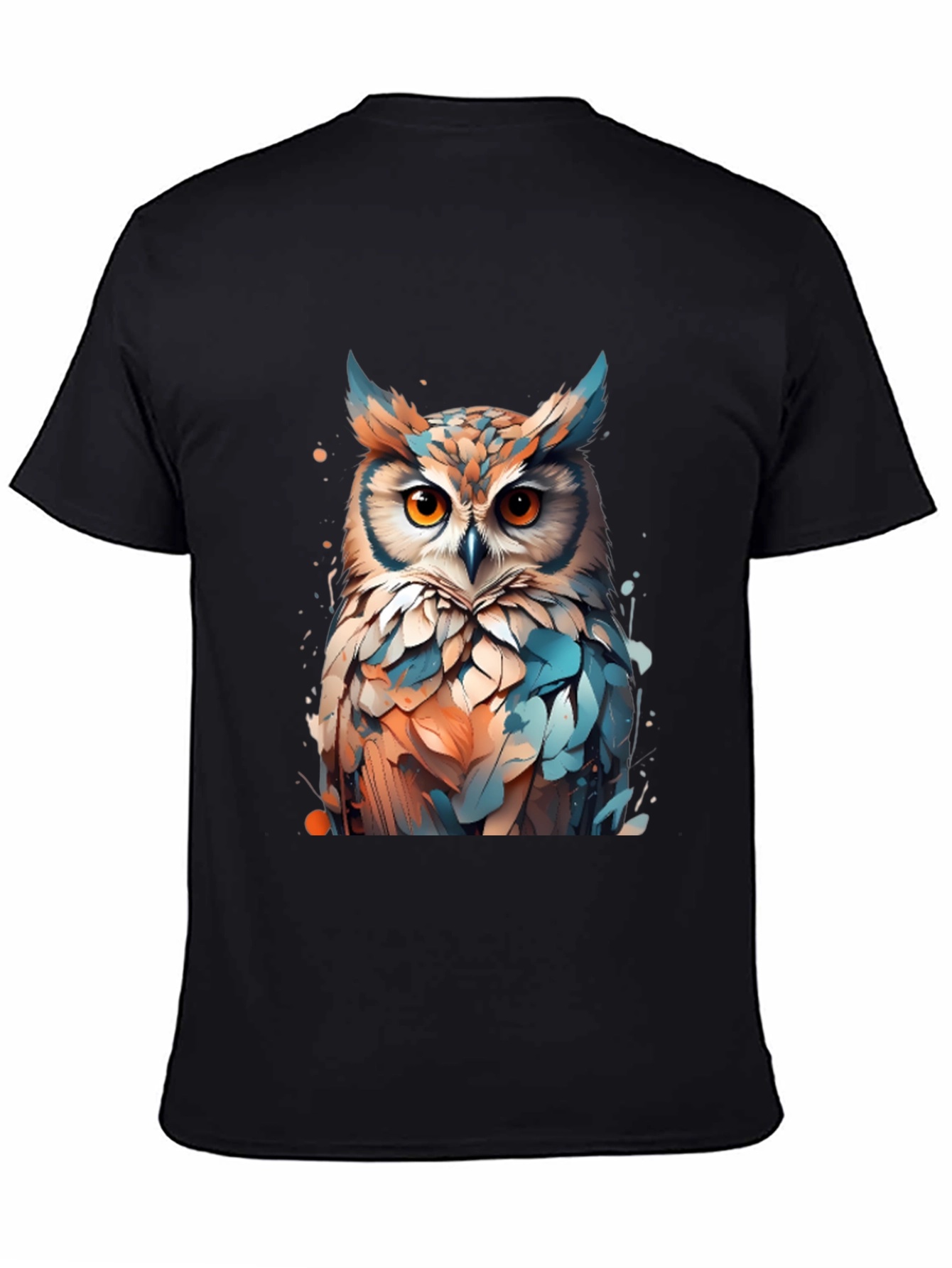 Owl Art Graphic T-Shirt - Unisex Black Tee
