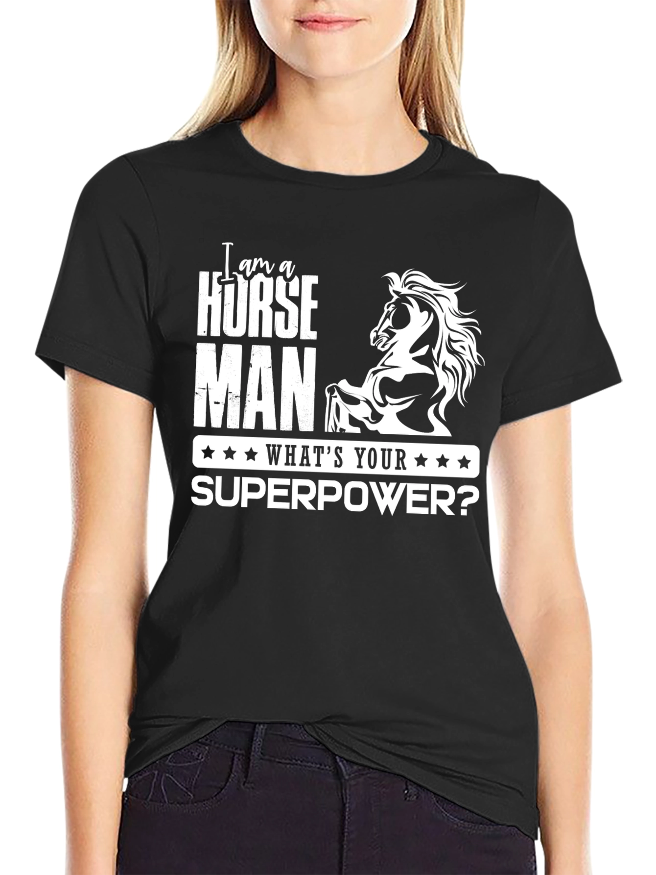 Horse Man Superpower Graphic Tee