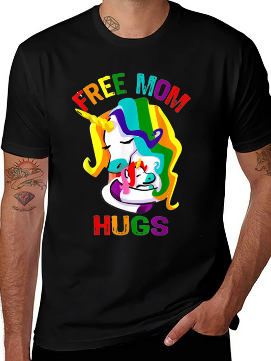 Free Mom Hugs Unicorn Pride T-Shirt