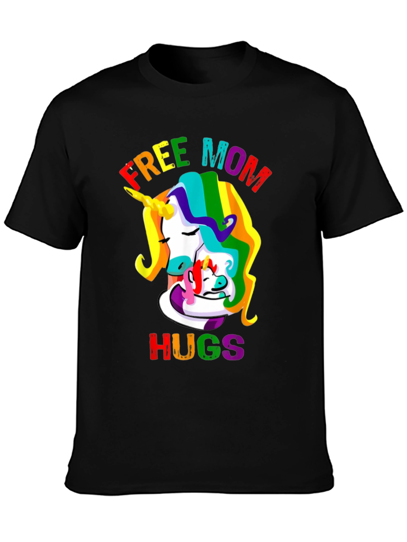Free Mom Hugs Unicorn Pride T-Shirt