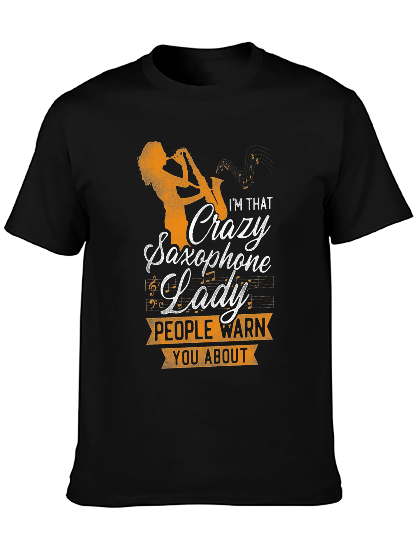 Crazy Saxophone Lady Graphic T-Shirt