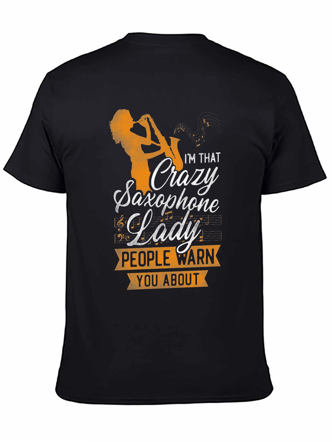 Crazy Saxophone Lady Graphic T-Shirt