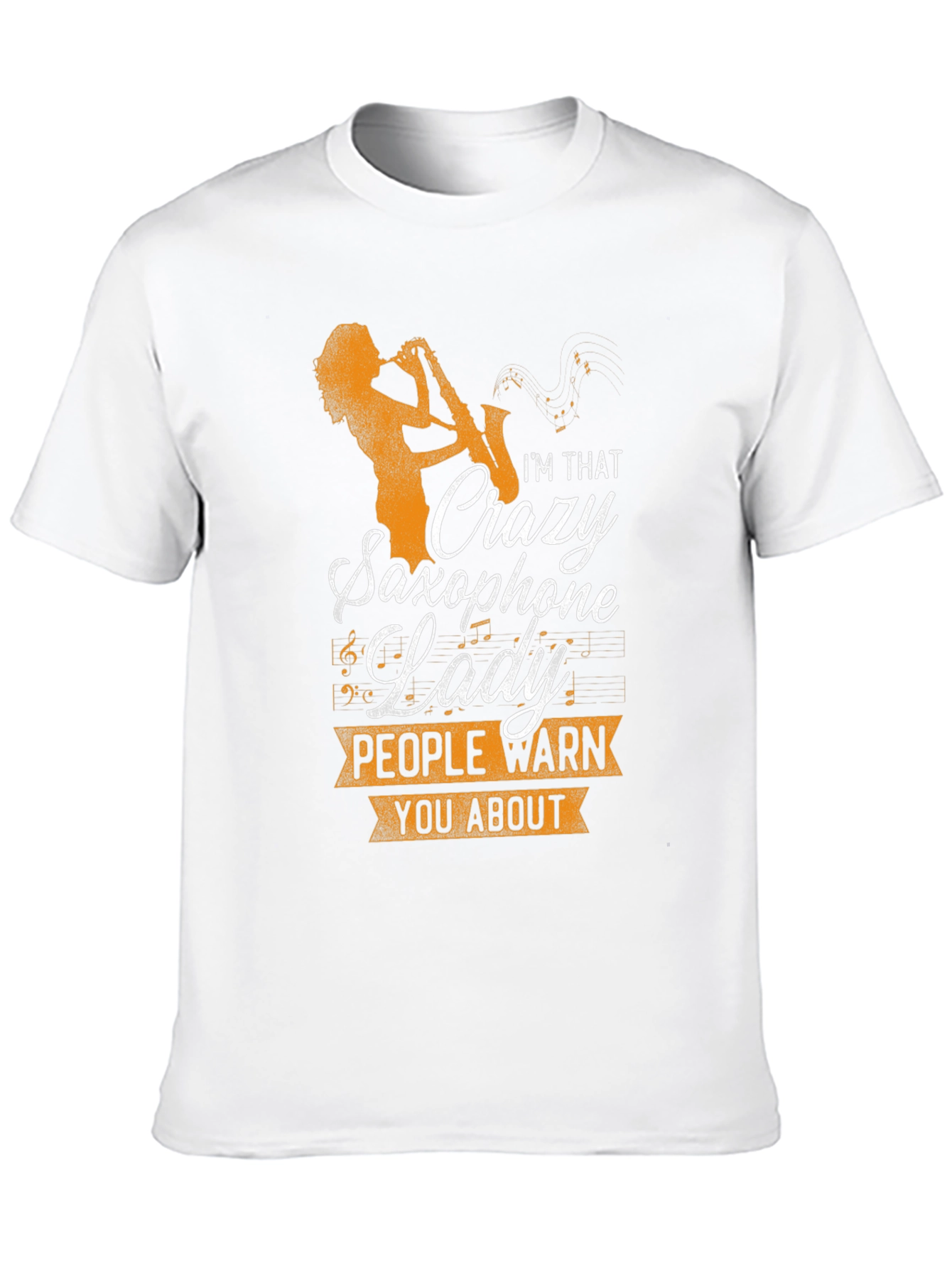 Crazy Saxophone Lady Graphic T-Shirt