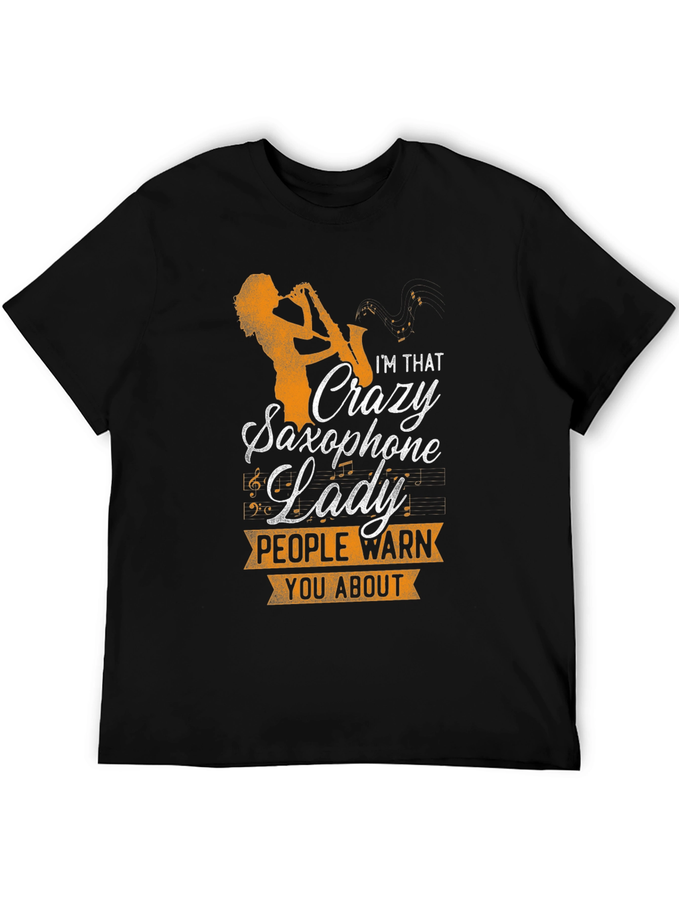 Crazy Saxophone Lady Graphic T-Shirt