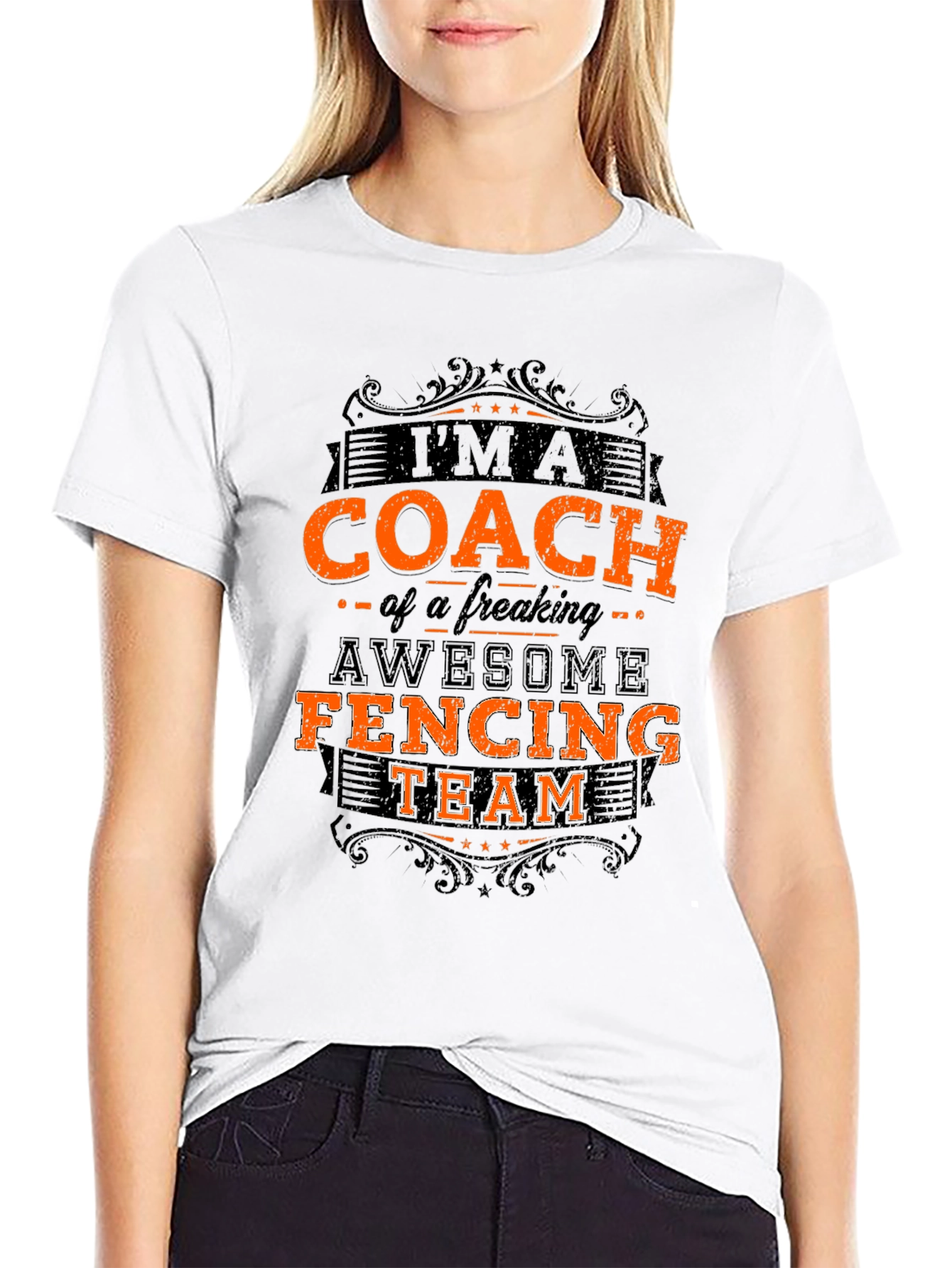 Fencing Coach T-Shirt - Awesome Team Design